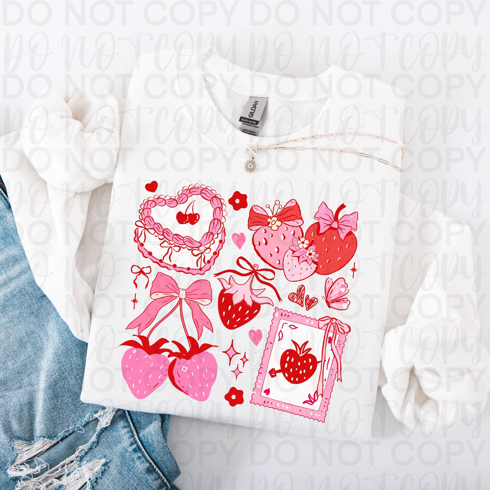 Preppy Strawberry Coquette PNG