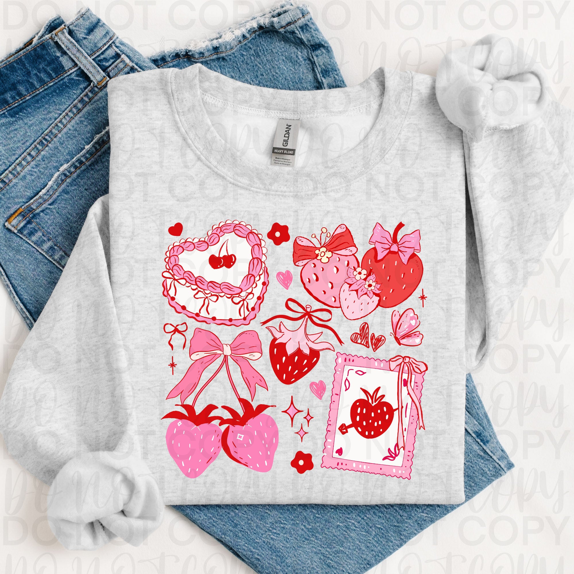 Preppy Strawberry Coquette PNG