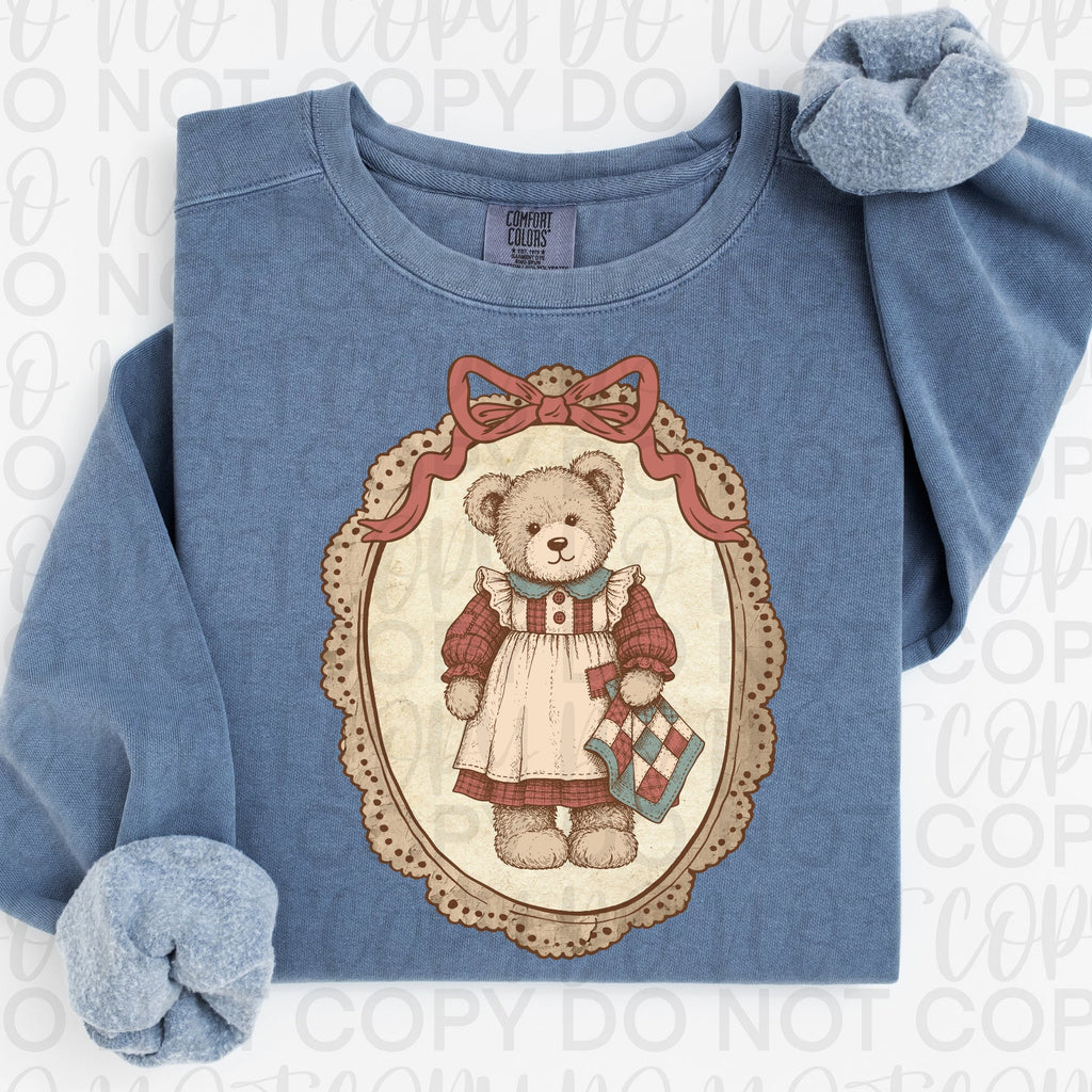 Vintage Teddy Bear Frame PNG
