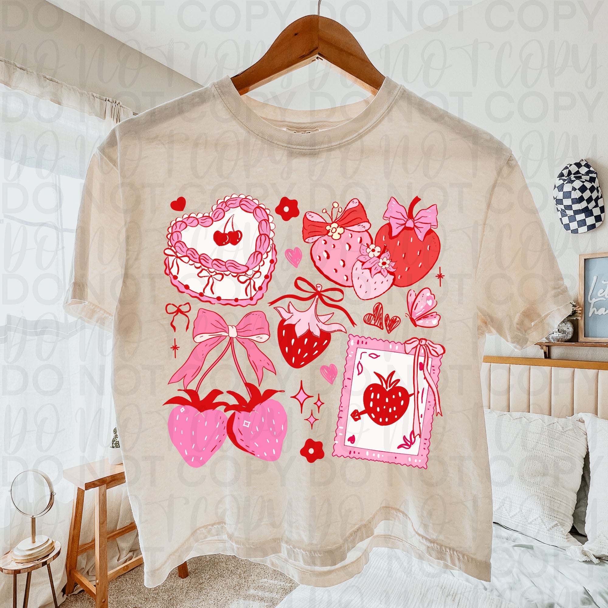 Preppy Strawberry Coquette PNG