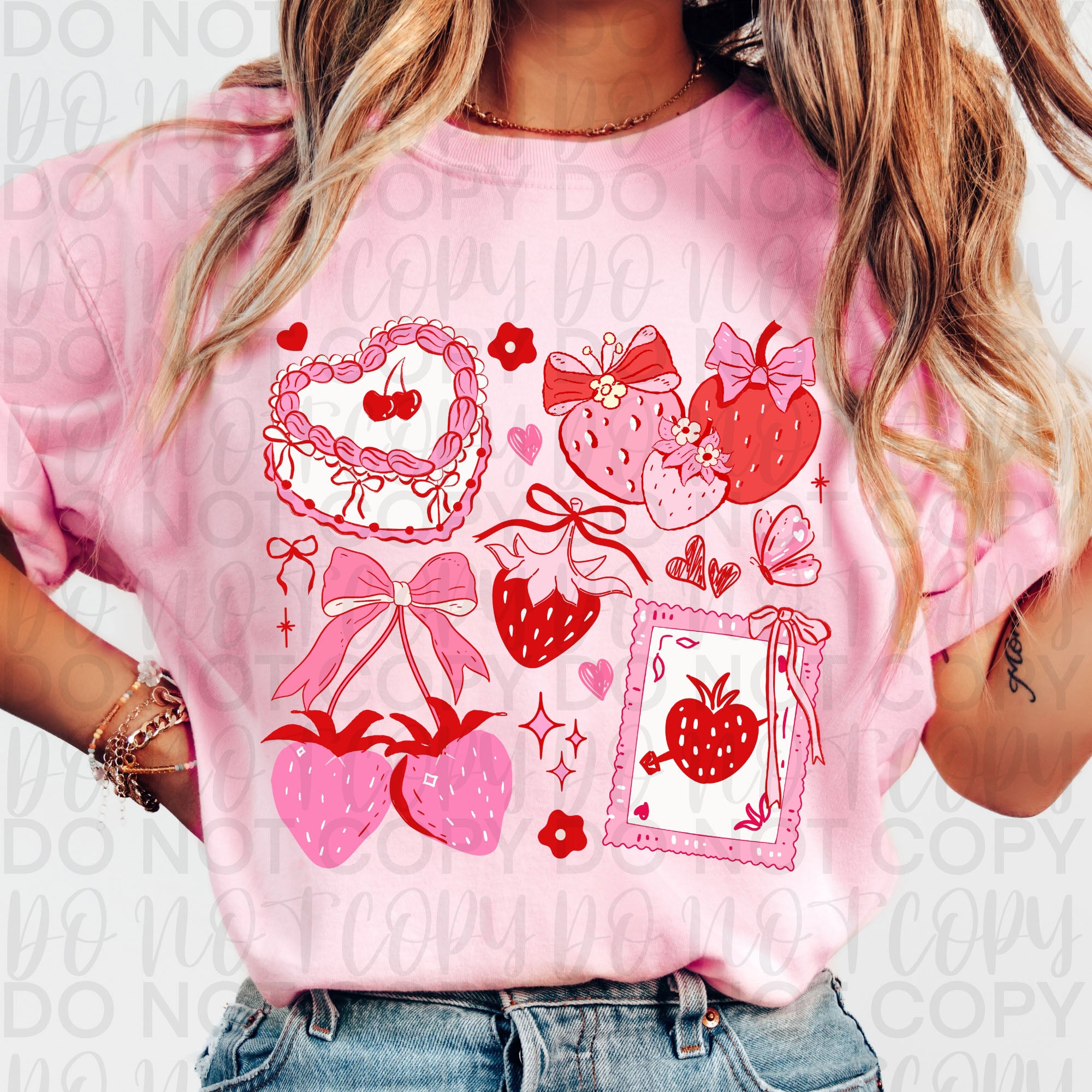 Preppy Strawberry Coquette PNG