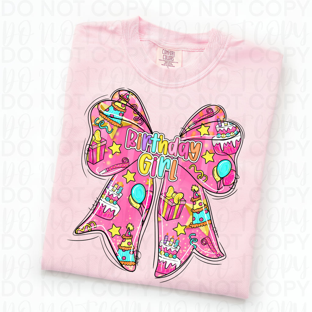 Birthday Girl Coquette Bow PNG