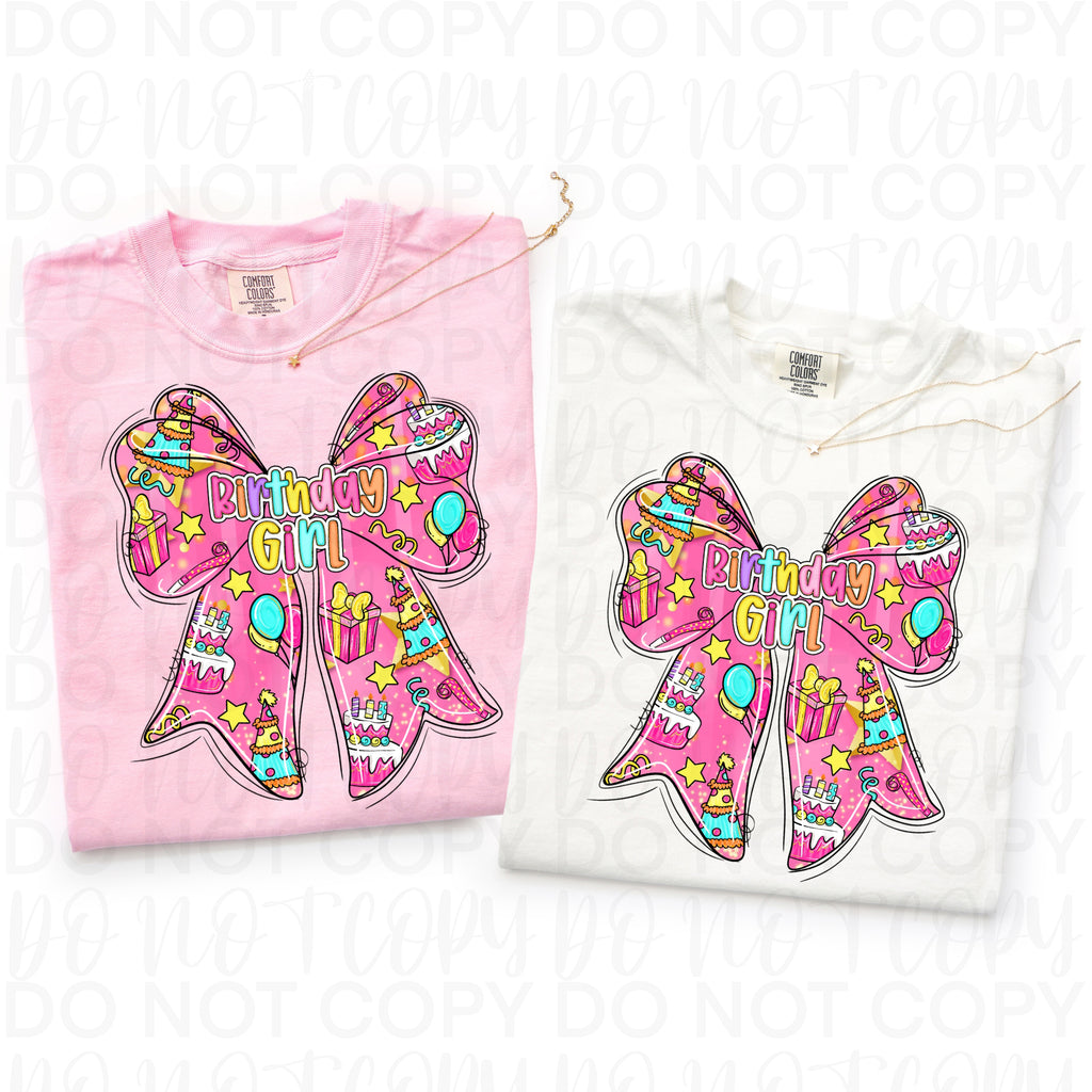 Birthday Girl Coquette Bow PNG