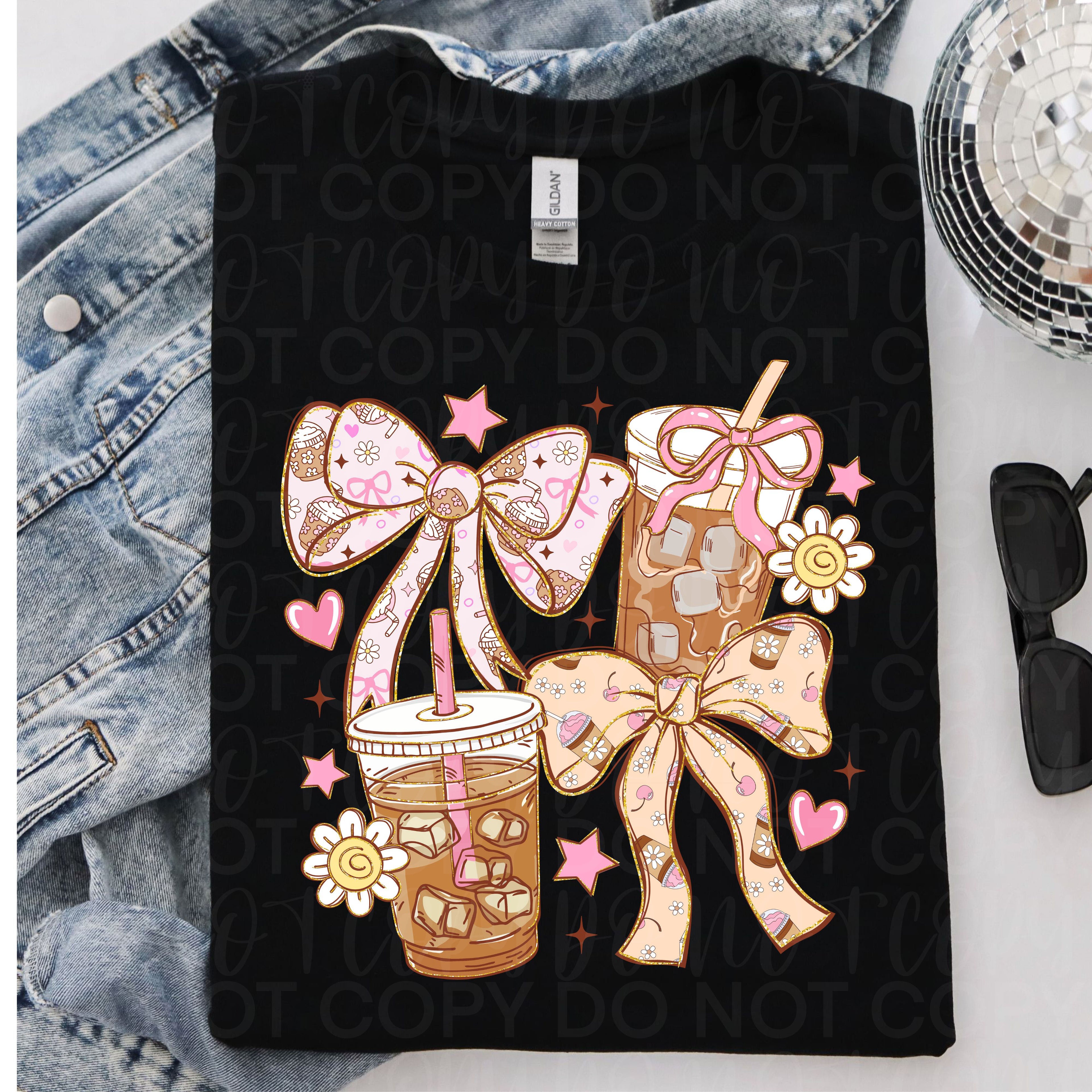 Iced Coffee Coquette PNG