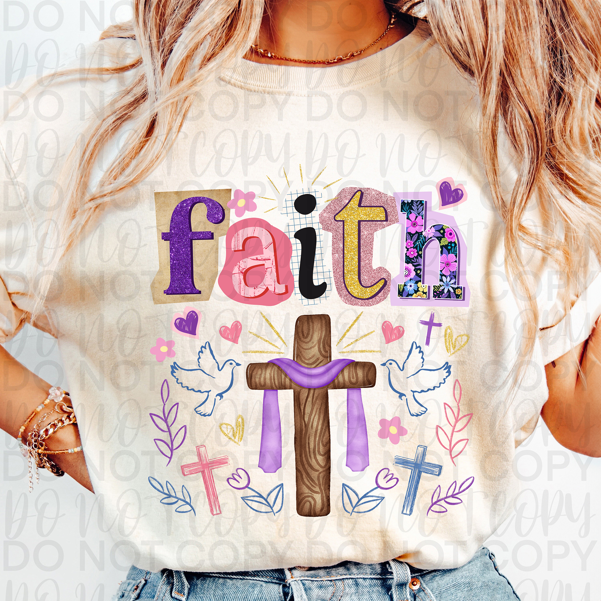 Retro Christian Faith Doodles PNG