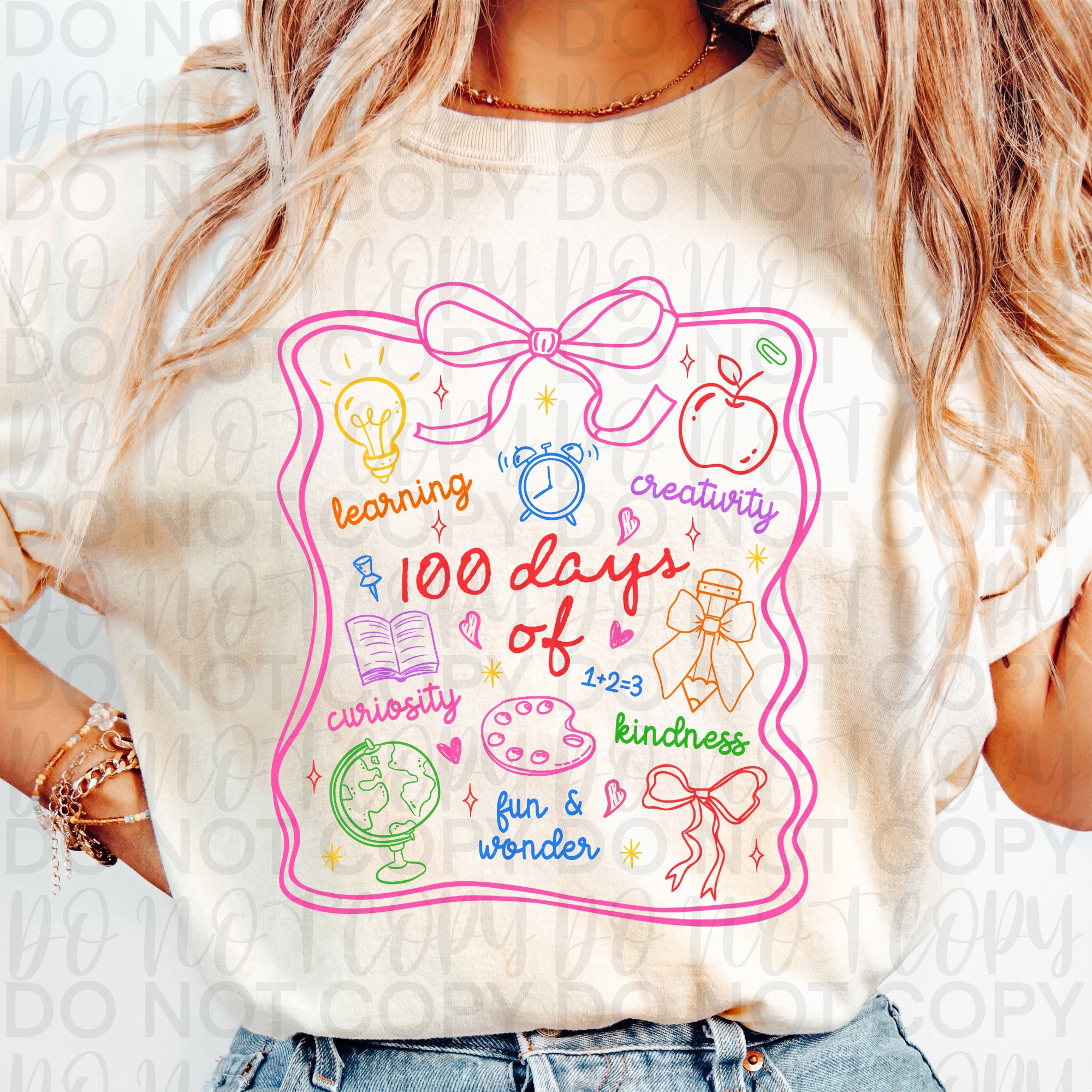 Coquette 100 Days of School Doodles PNG