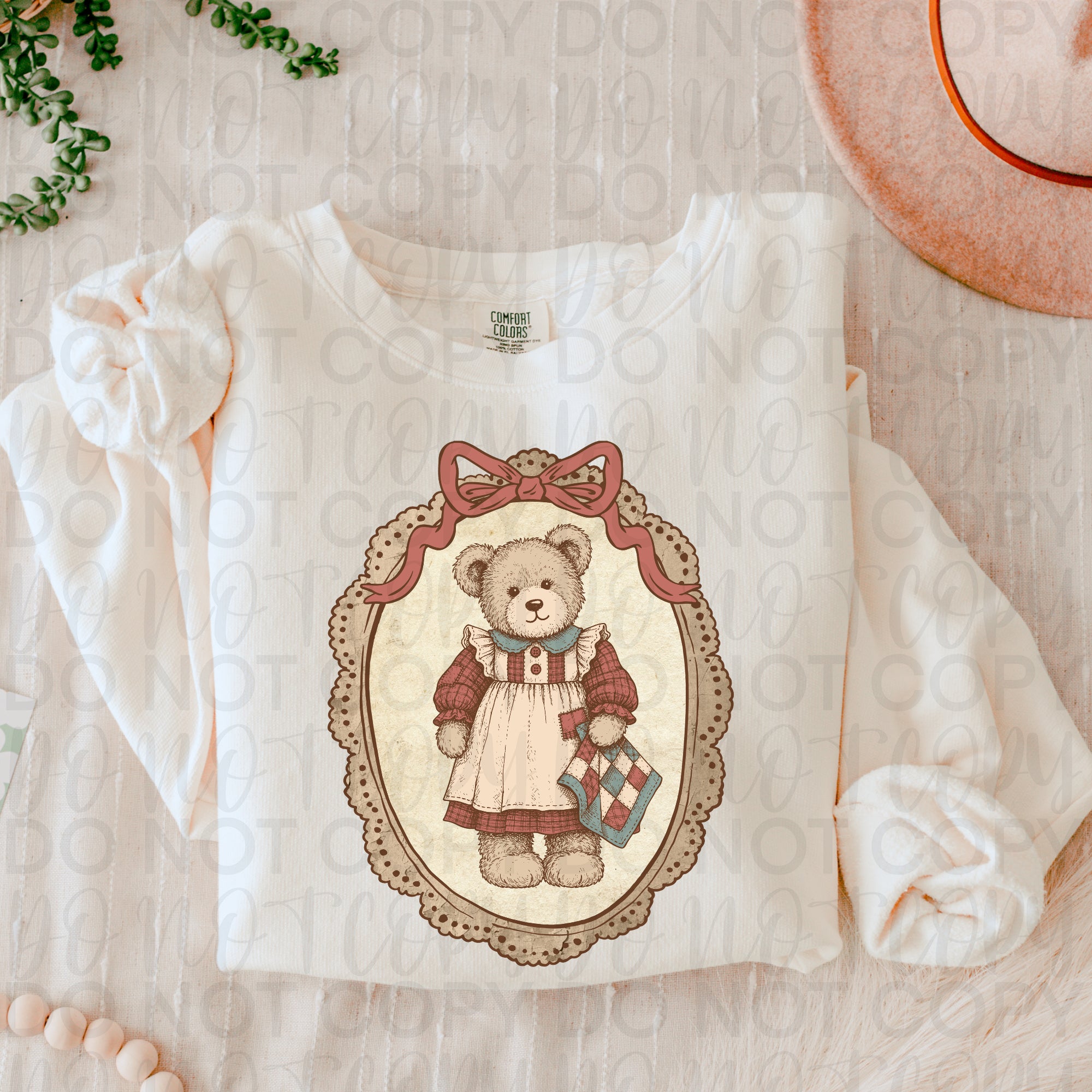 Vintage Teddy Bear Frame PNG