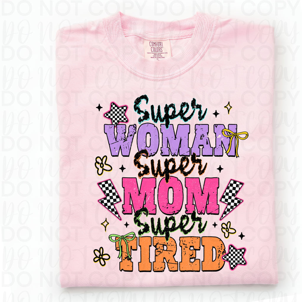 Super Mom Super Tired PNG