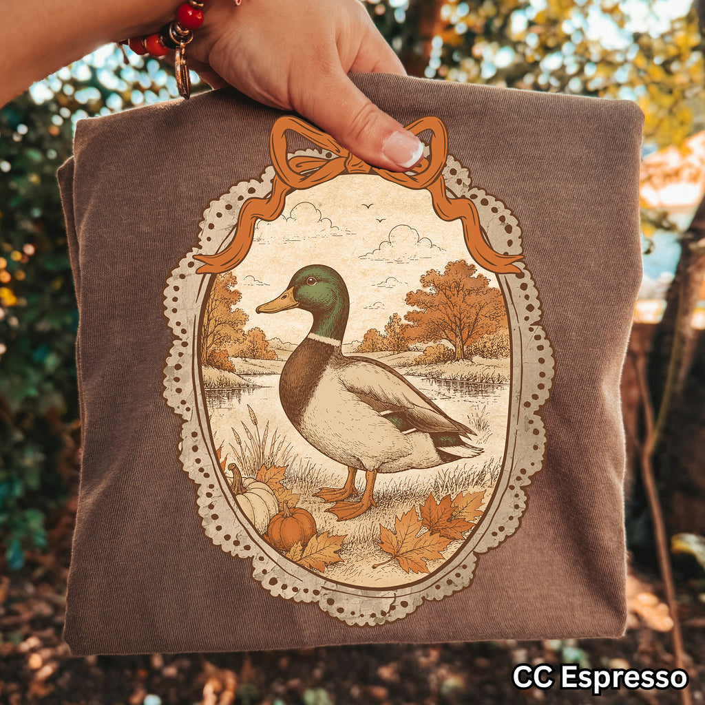 Framed Fall Mallard Duck PNG