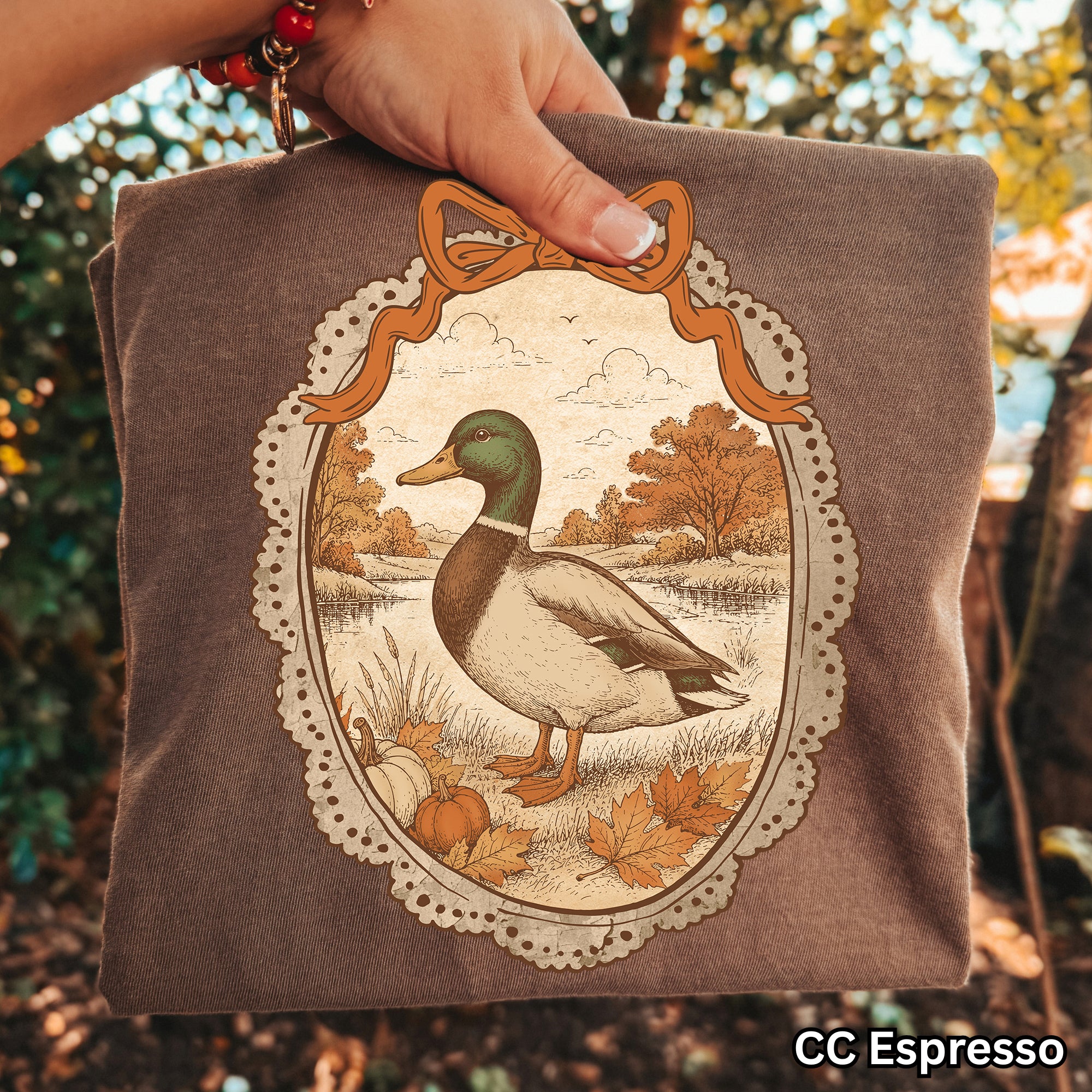 Framed Fall Mallard Duck PNG