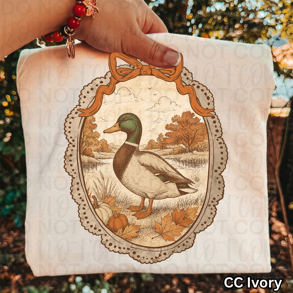 Framed Fall Mallard Duck PNG
