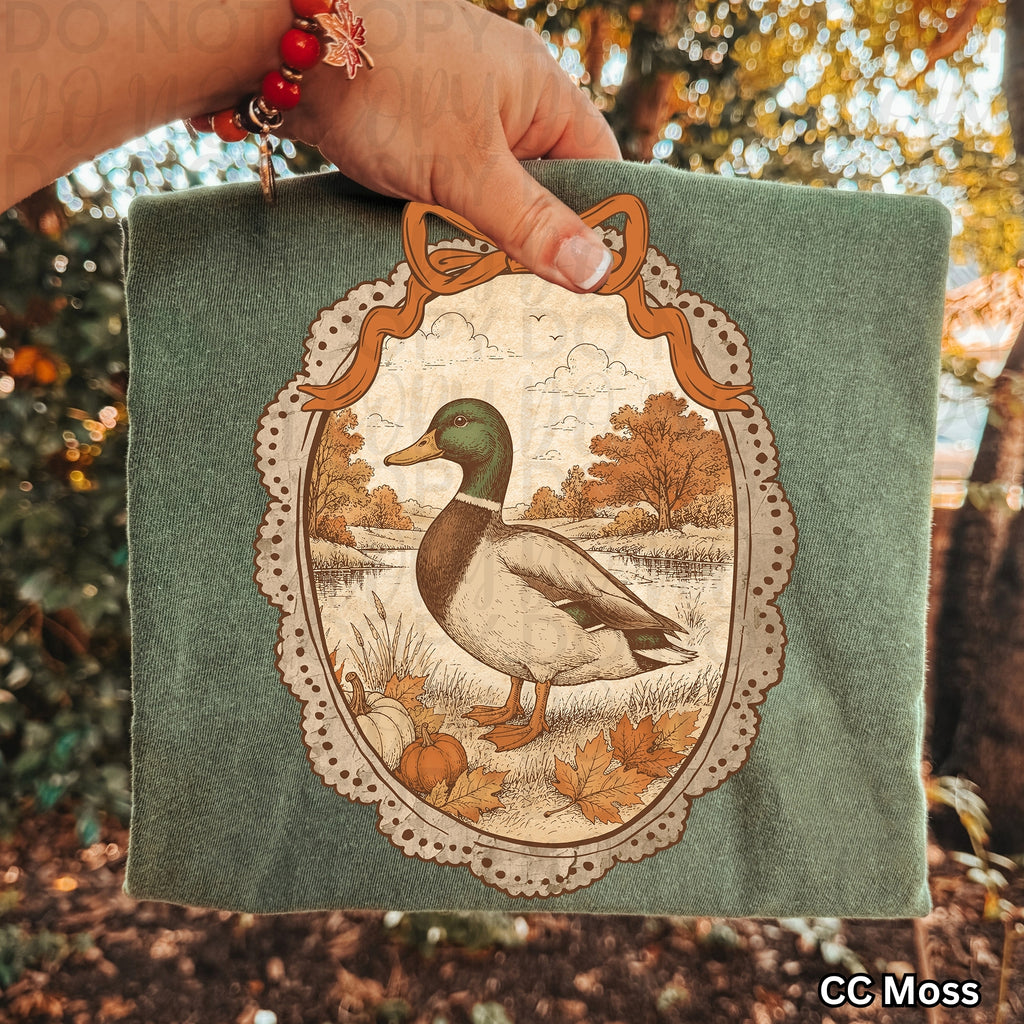 Framed Fall Mallard Duck PNG