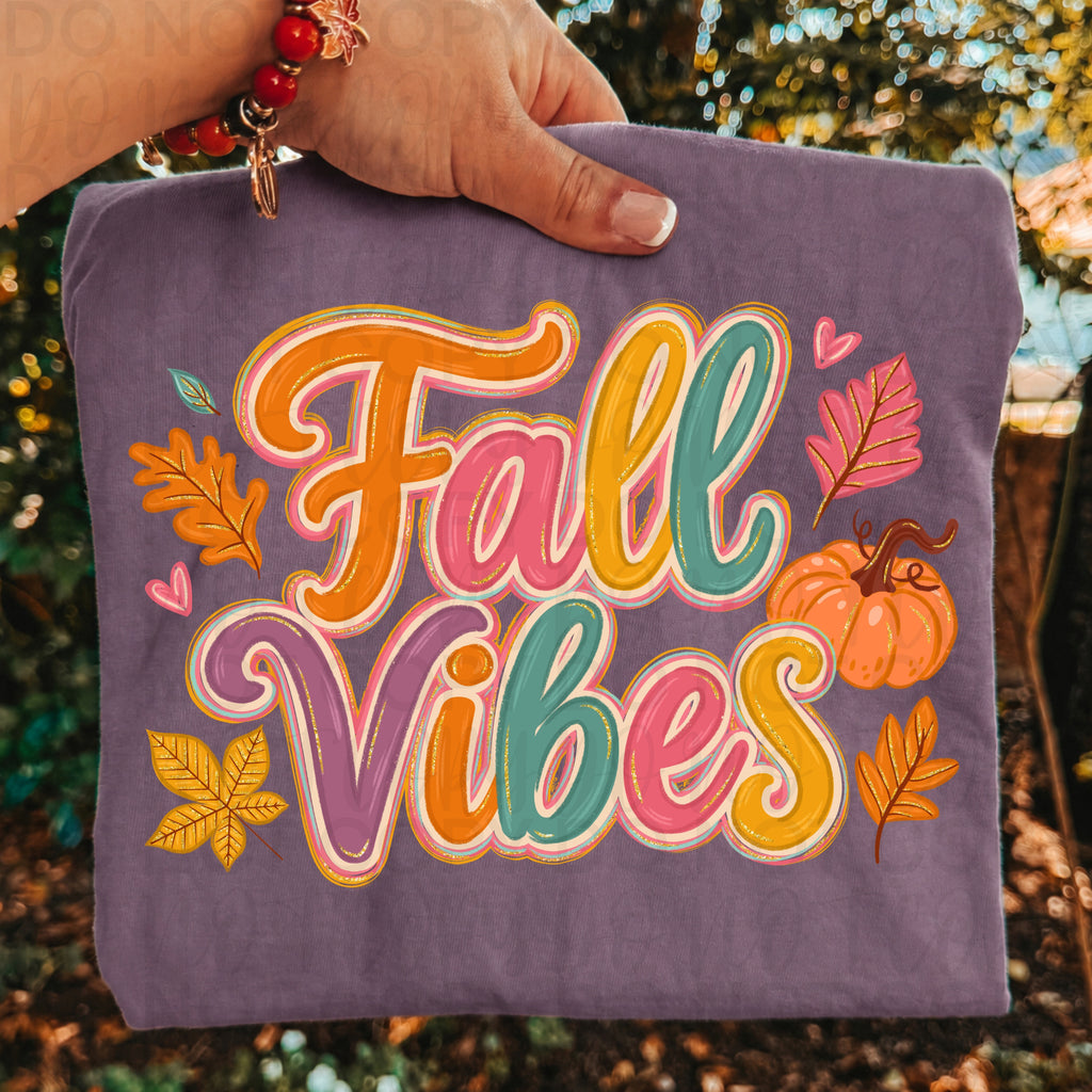 Floral Fall Vibes PNG