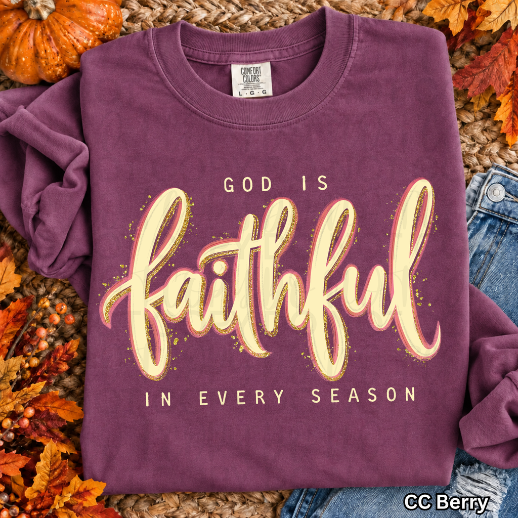God is Faithful in Every Season PNG