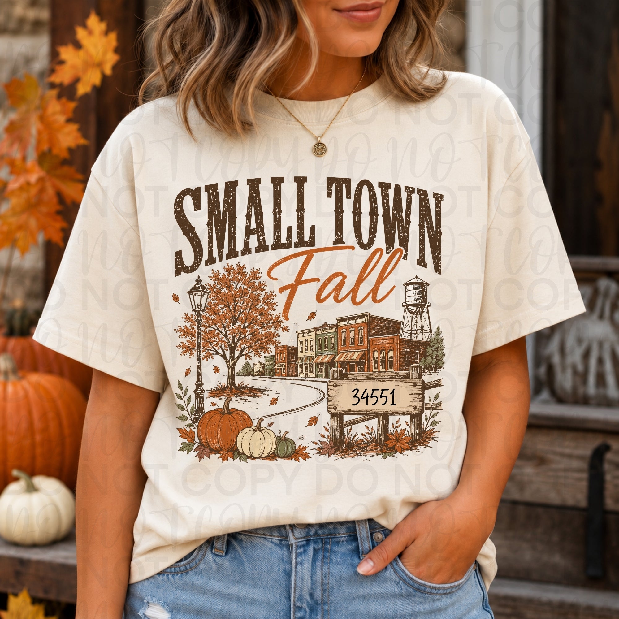 Customizable Small Town Fall PNG