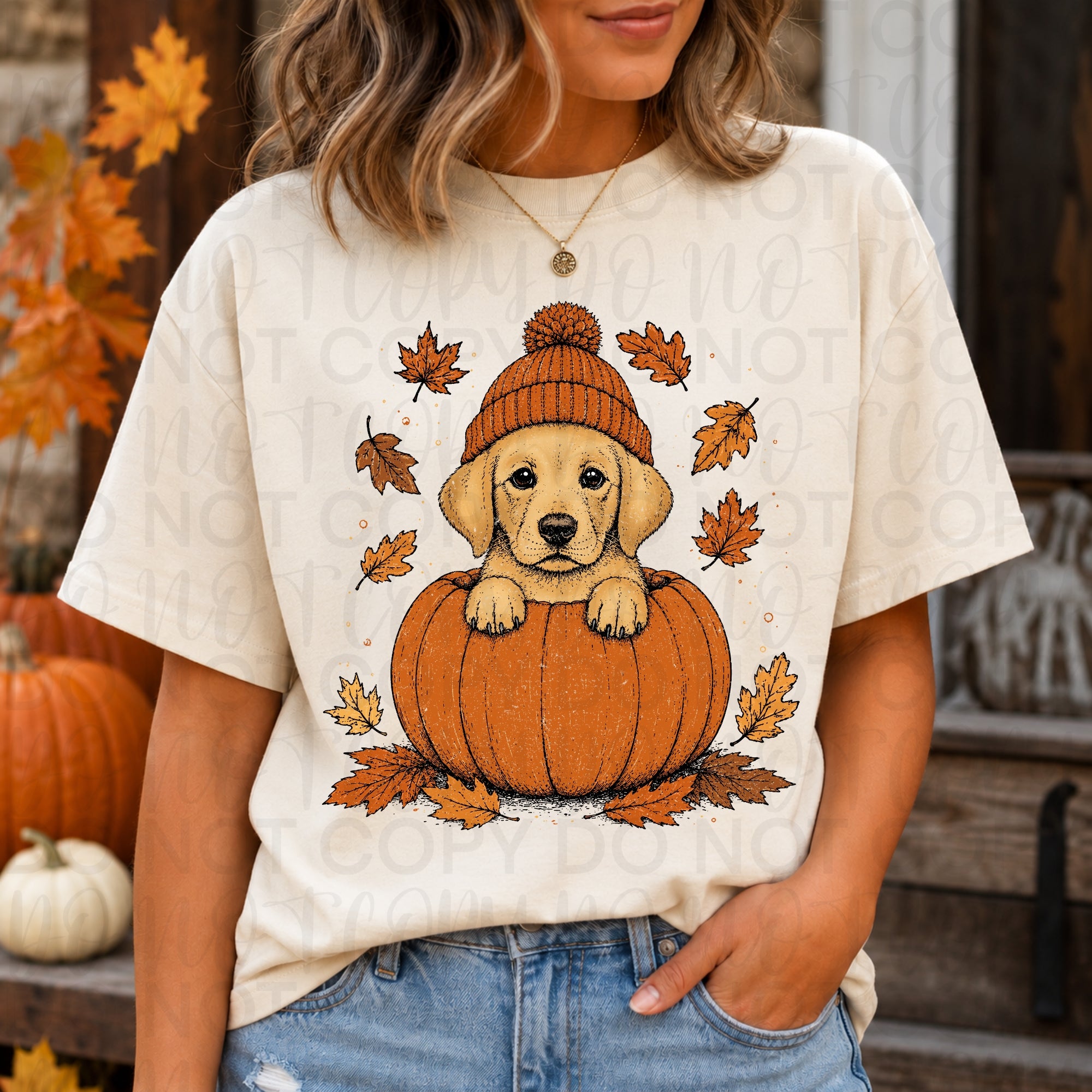 Fall Golden Labrador Pumpkin PNG