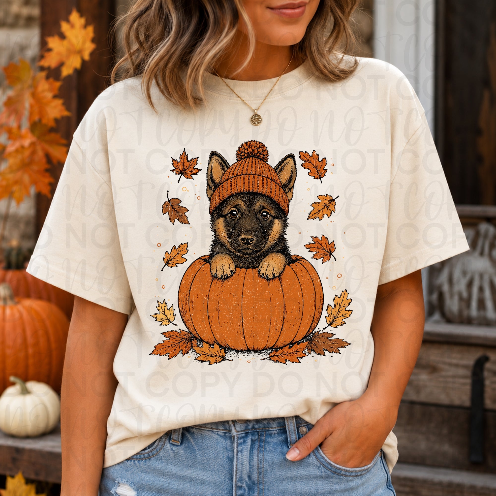 Fall German Shepherd Pumpkin PNG