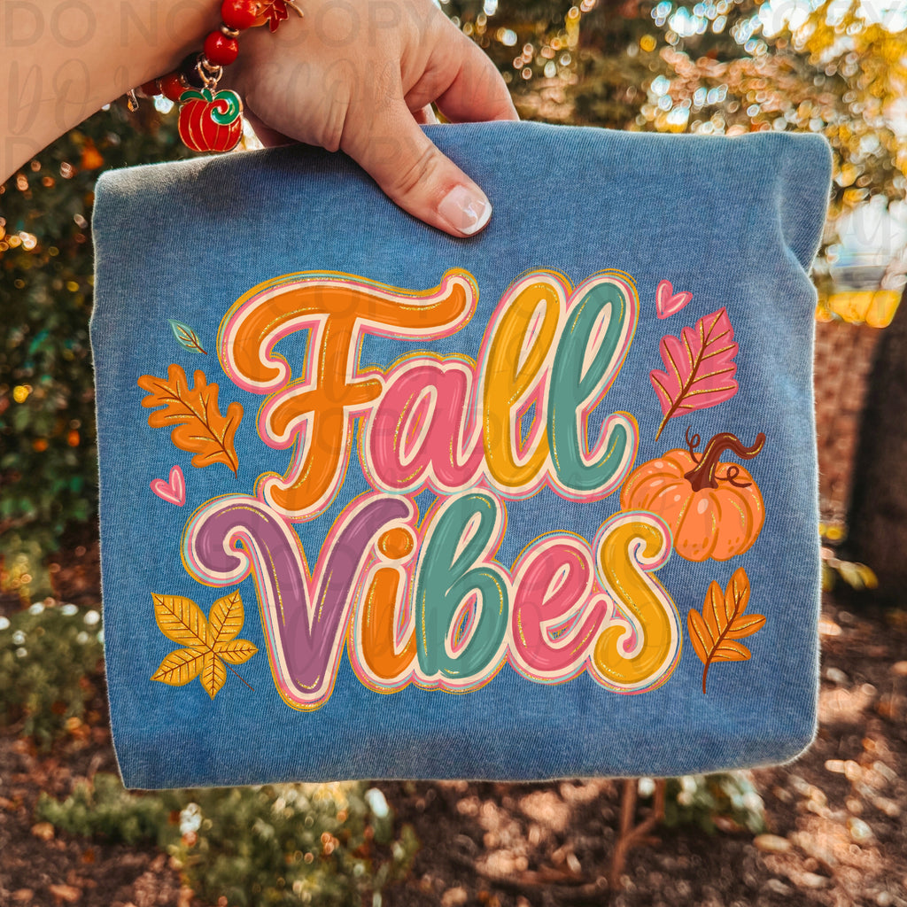 Floral Fall Vibes PNG