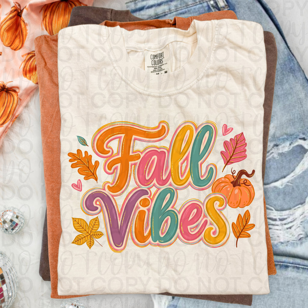 Floral Fall Vibes PNG