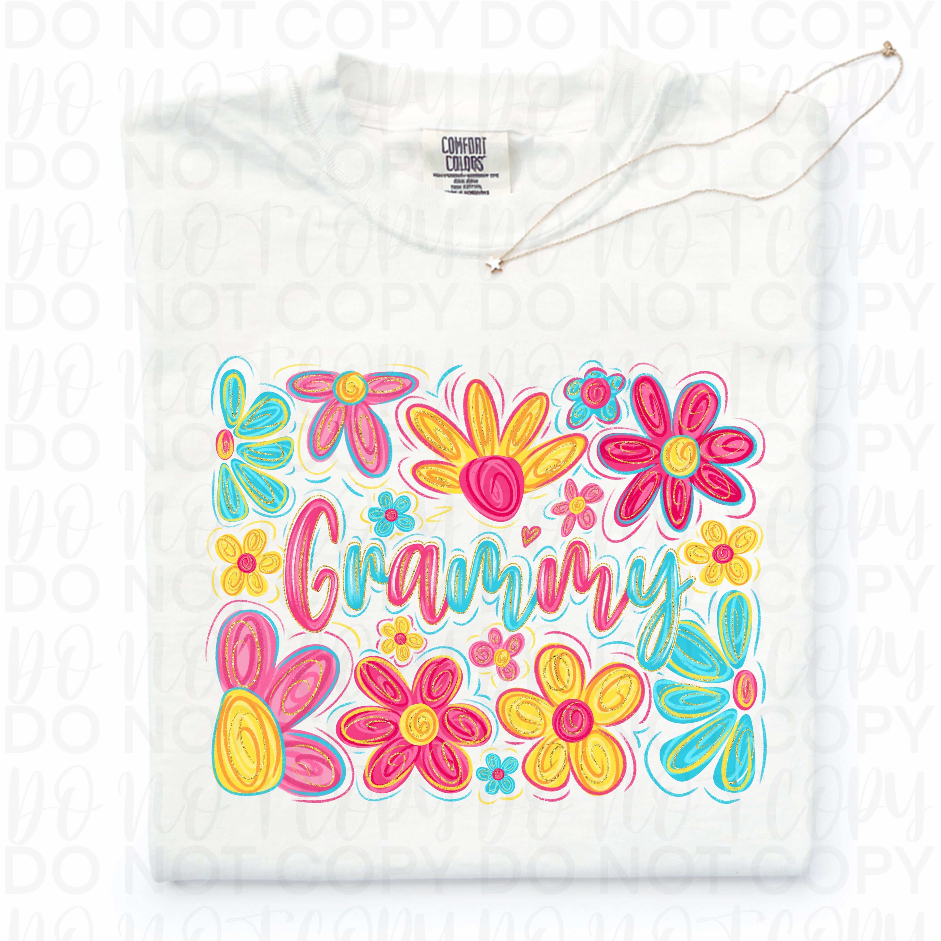 Floral Grammy PNG