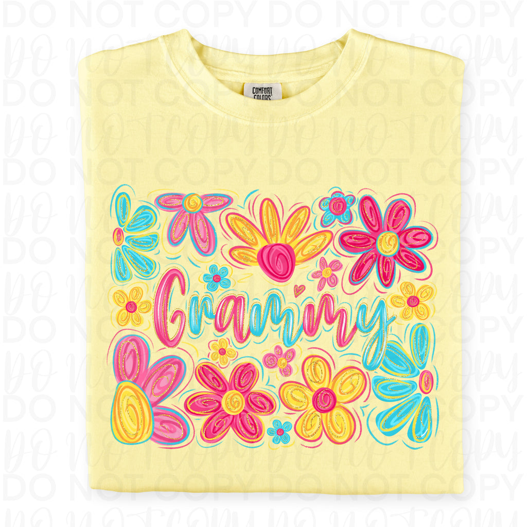 Floral Grammy PNG