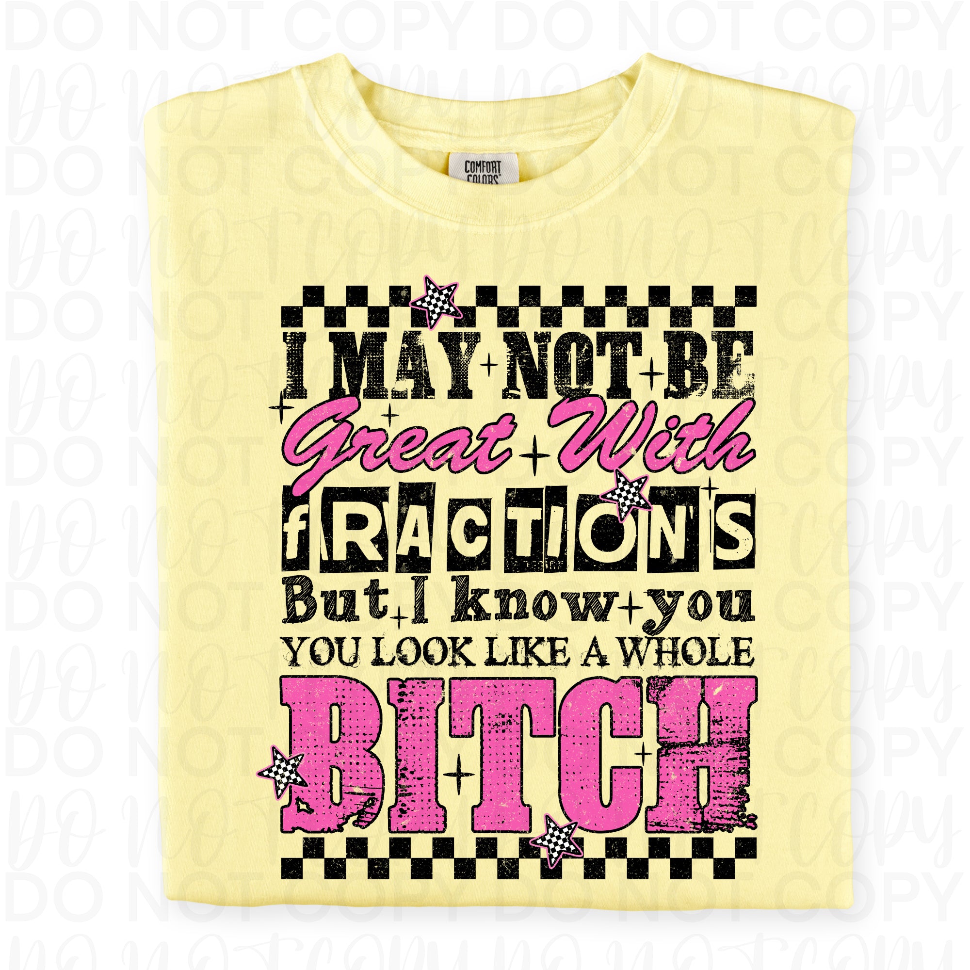 Not Great With Fractions Sarcastic PNG