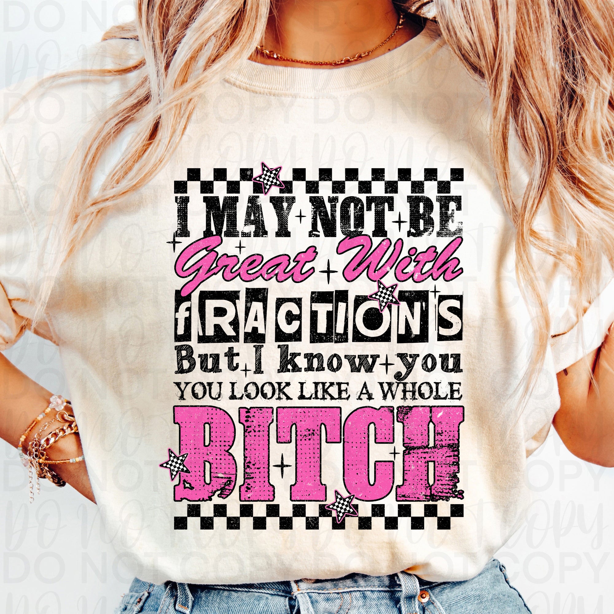 Not Great With Fractions Sarcastic PNG