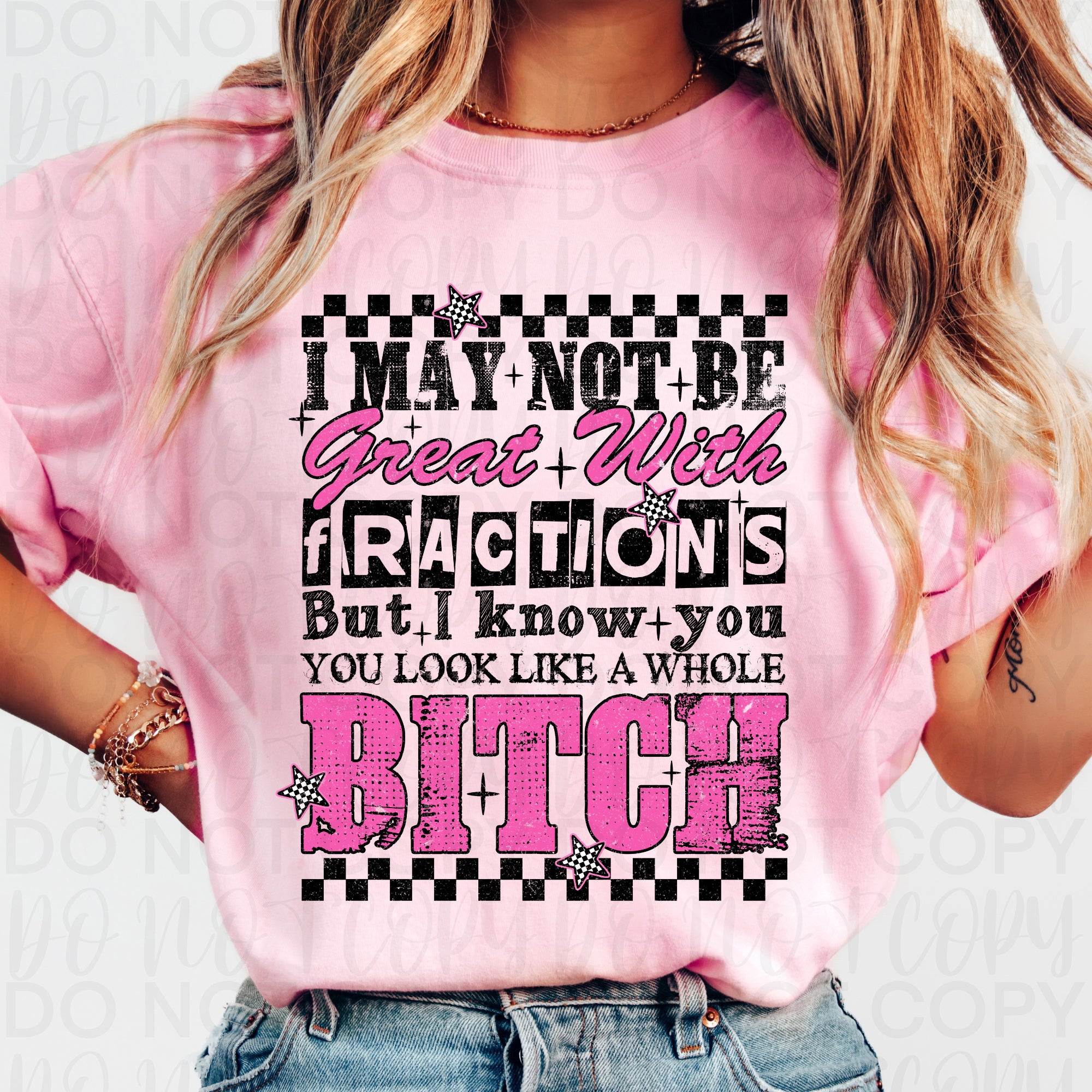 Not Great With Fractions Sarcastic PNG