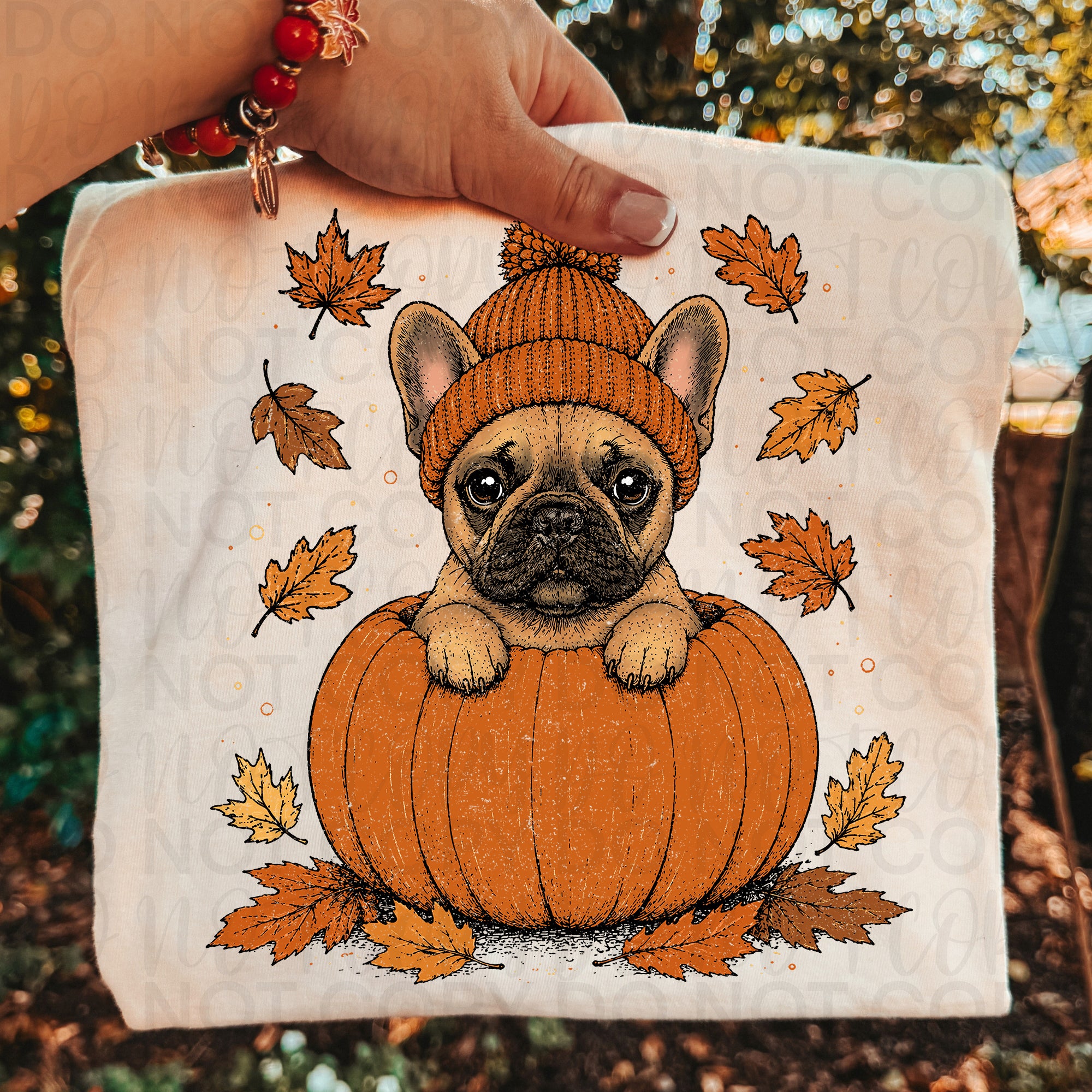 Fall French Bulldog Pumpkin PNG