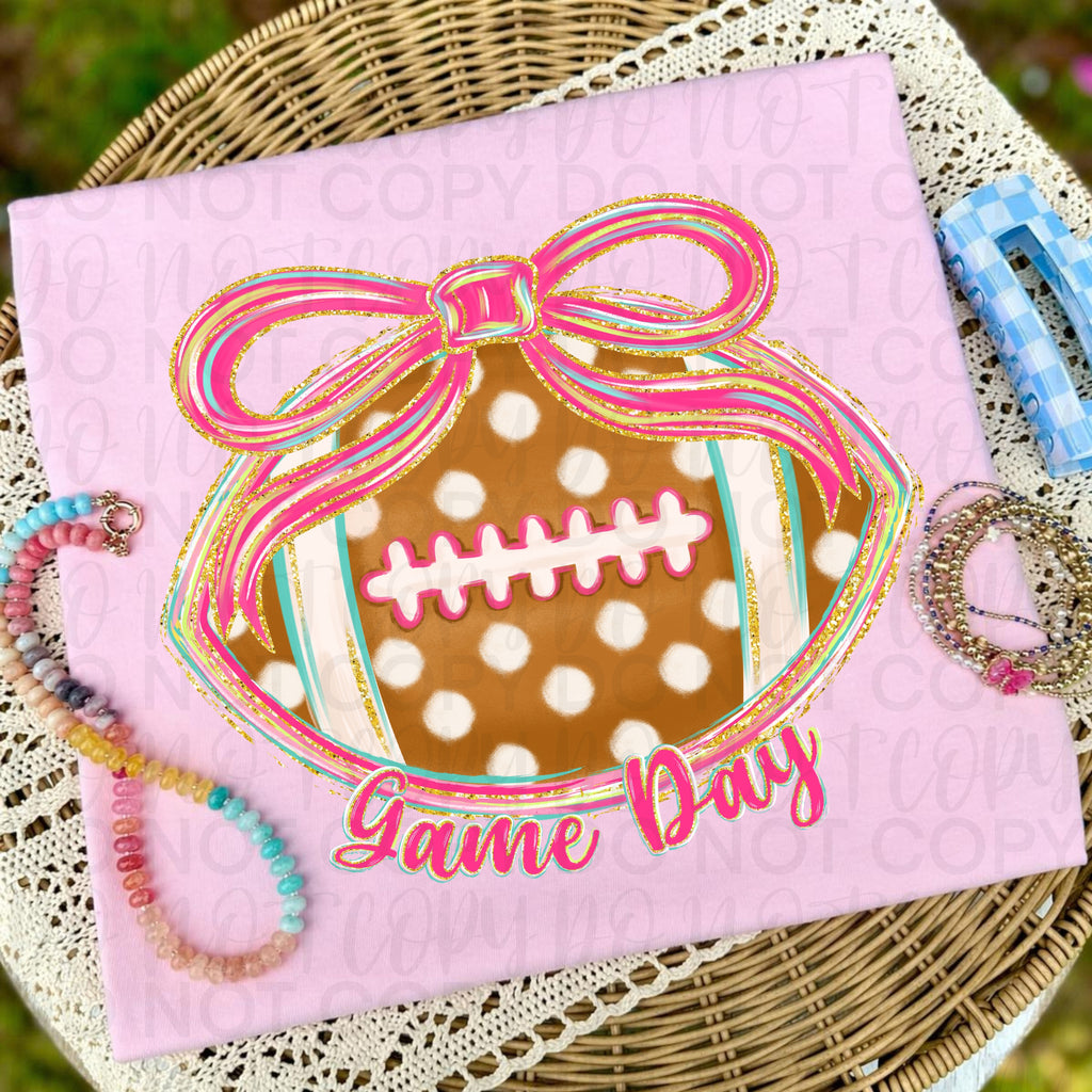 Preppy Game Day Football PNG