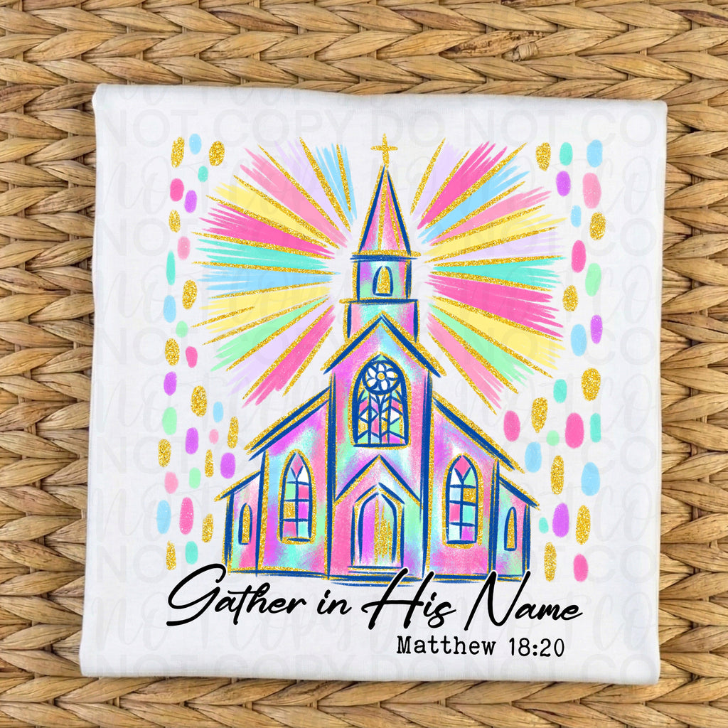 Gather in His Name Christian PNG