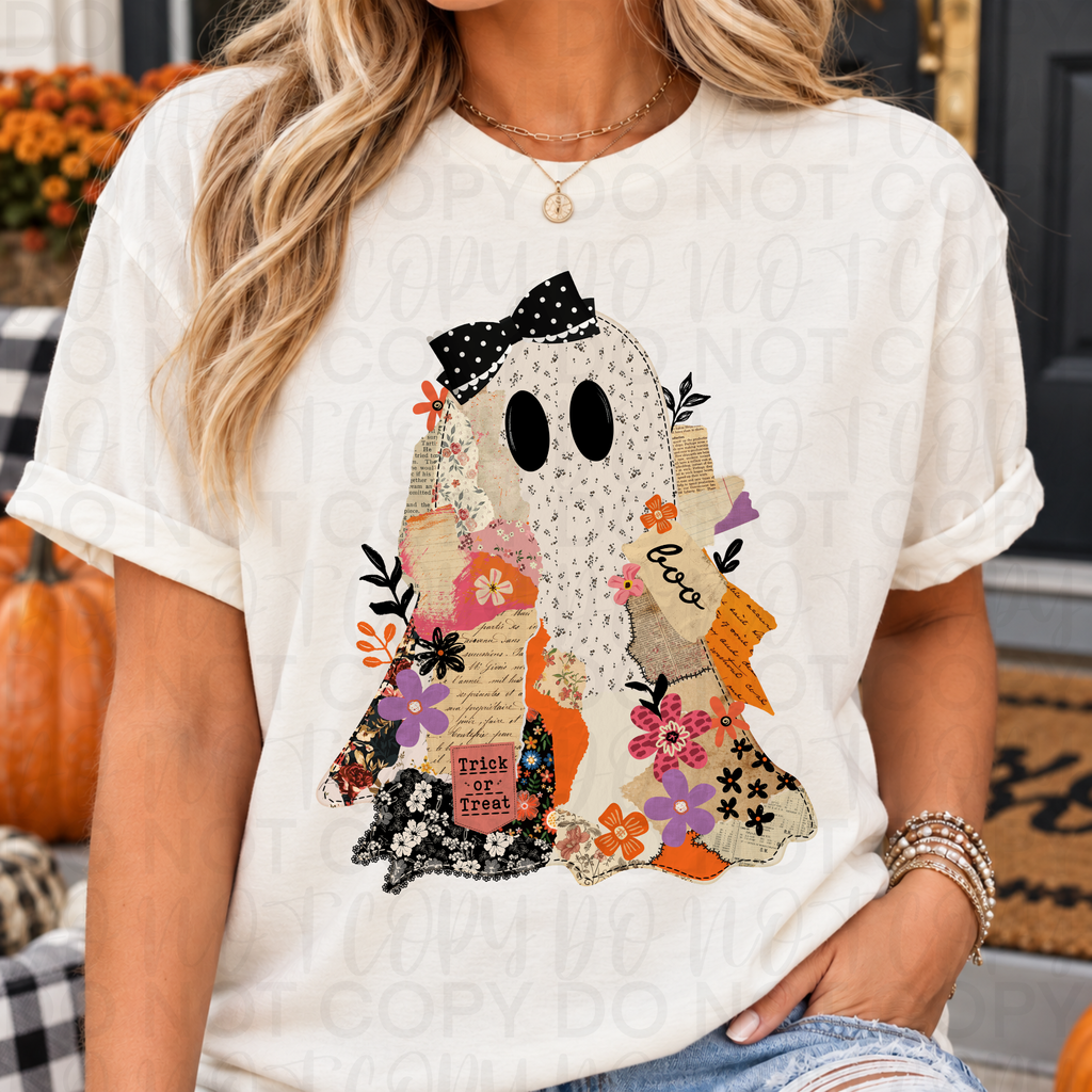Scrapbook Ghost Collage PNG