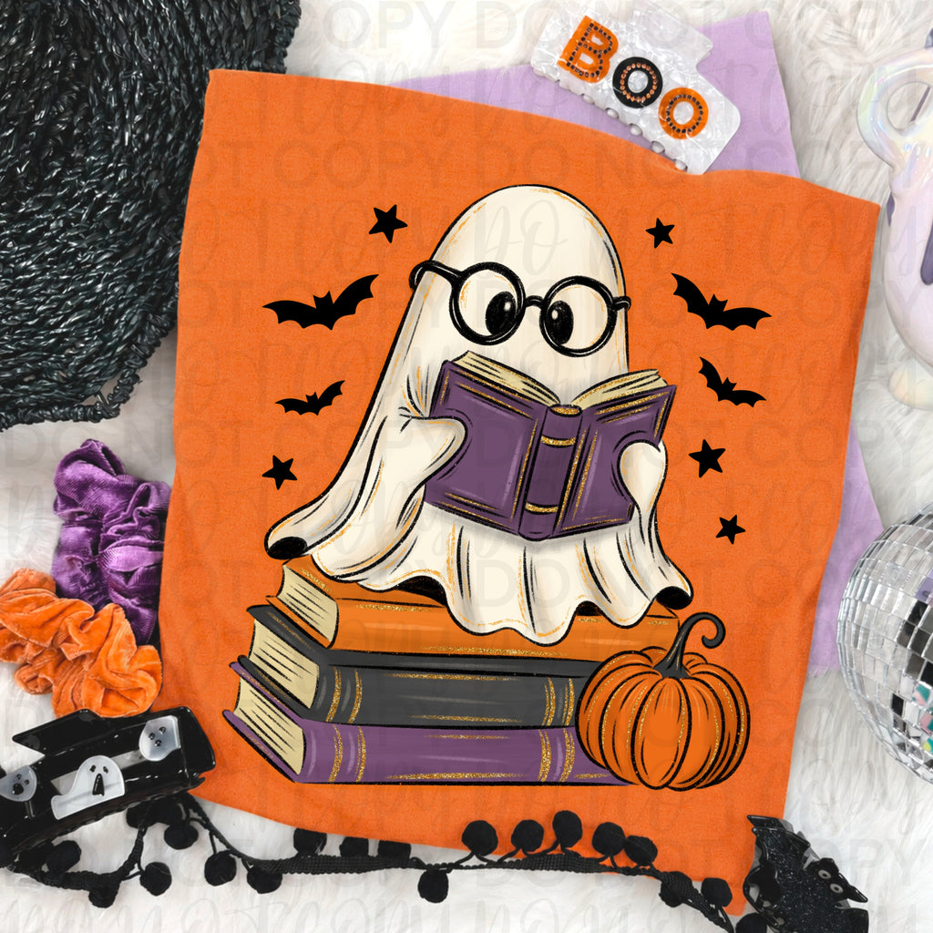Ghost Reading Books PNG