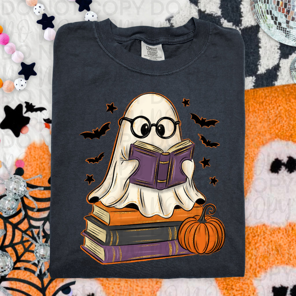 Ghost Reading Books PNG