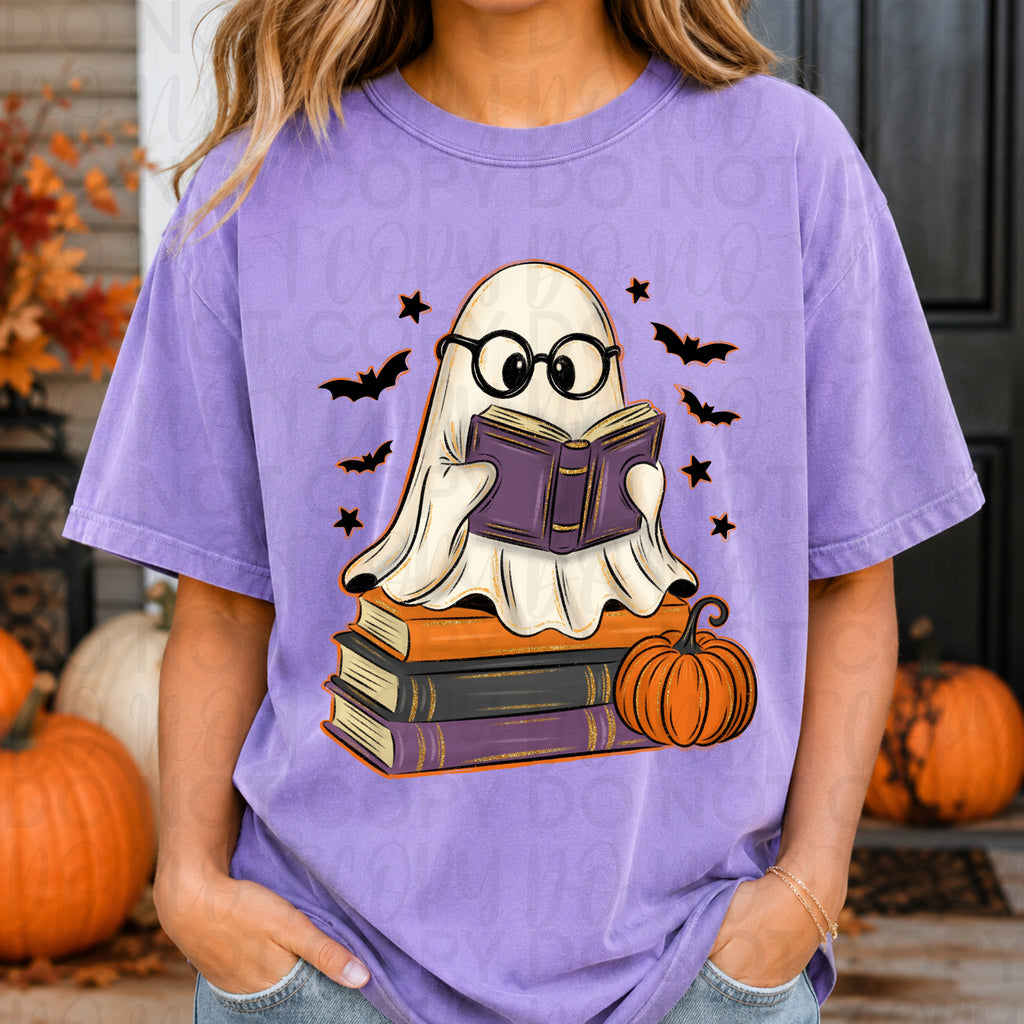 Ghost Reading Books PNG