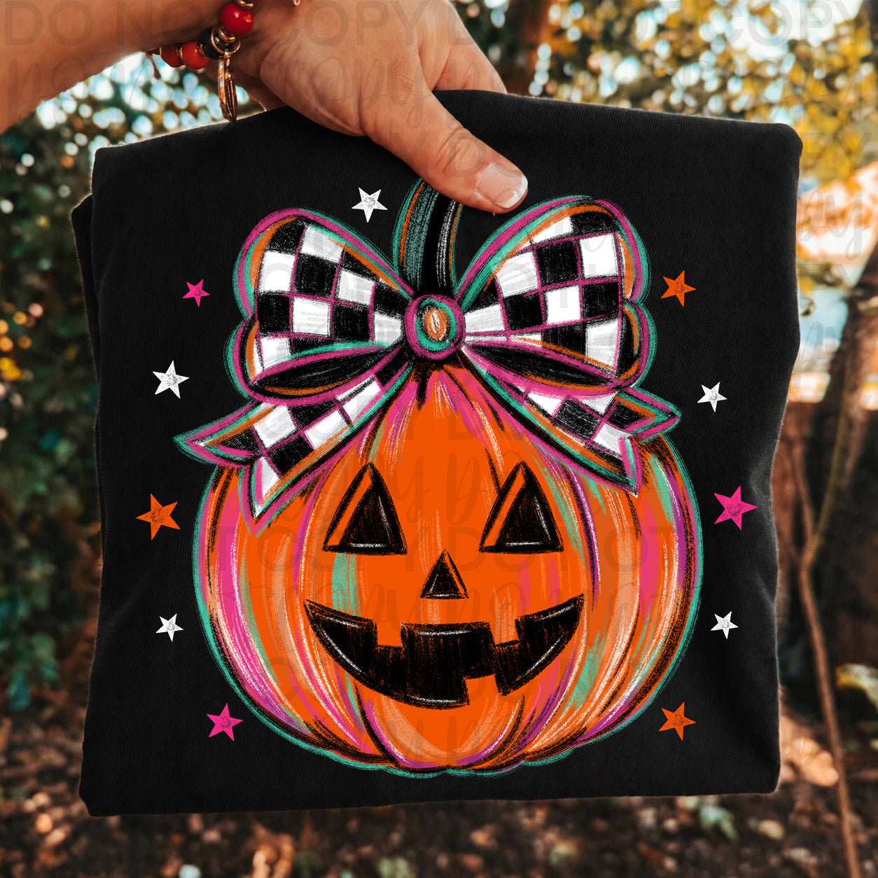 Checker Halloween Pumpkin PNG