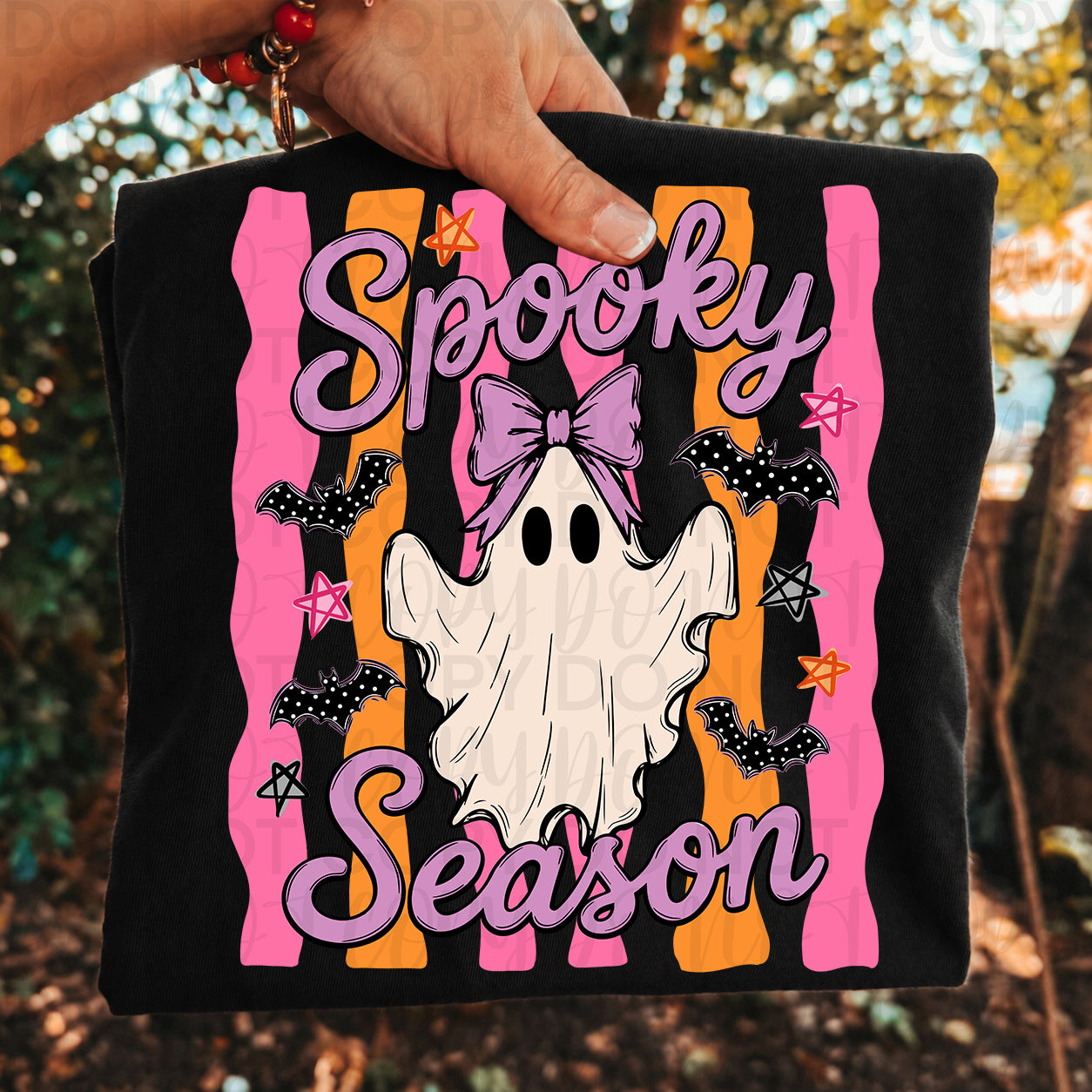 Preppy Spooky Season Ghost PNG
