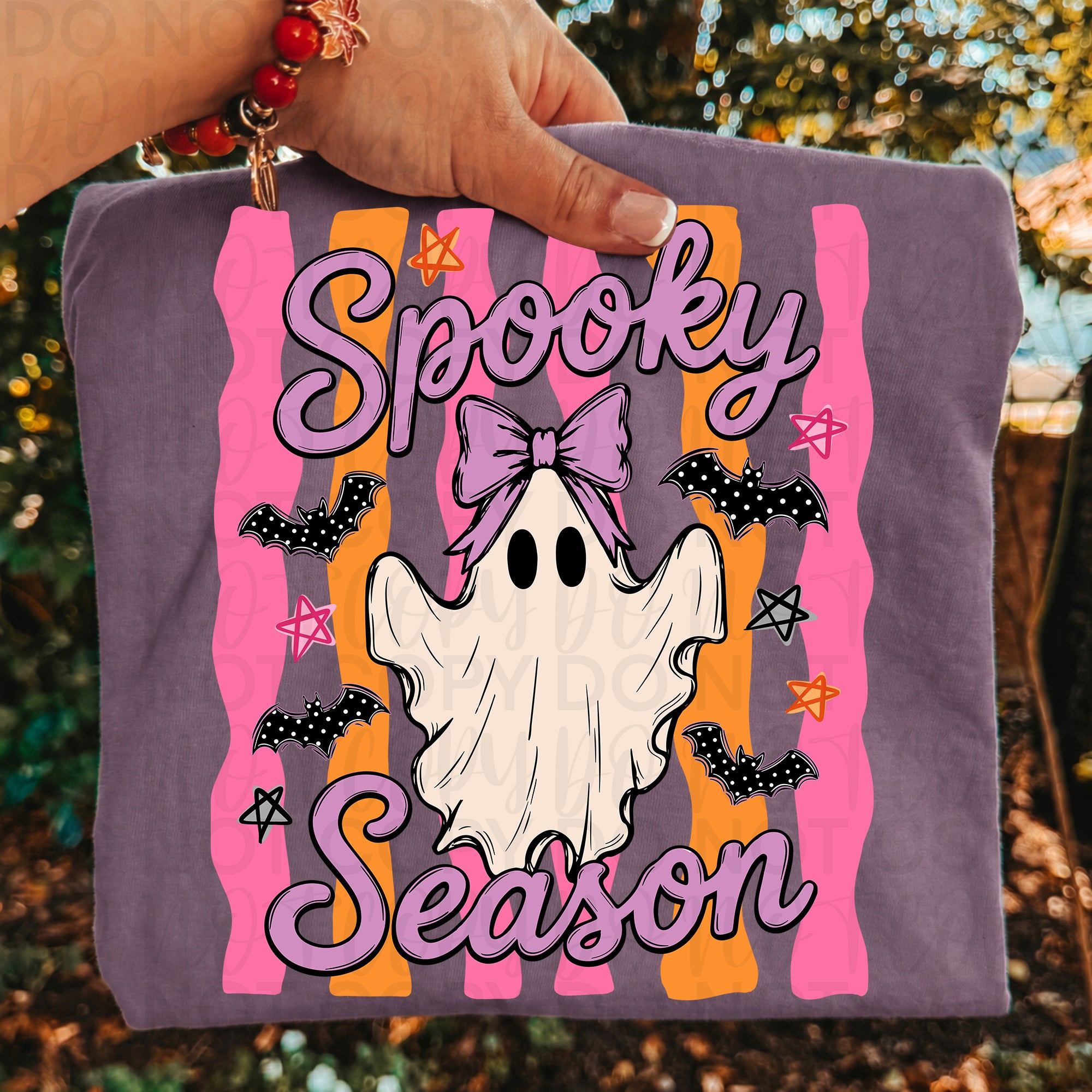 Preppy Spooky Season Ghost PNG