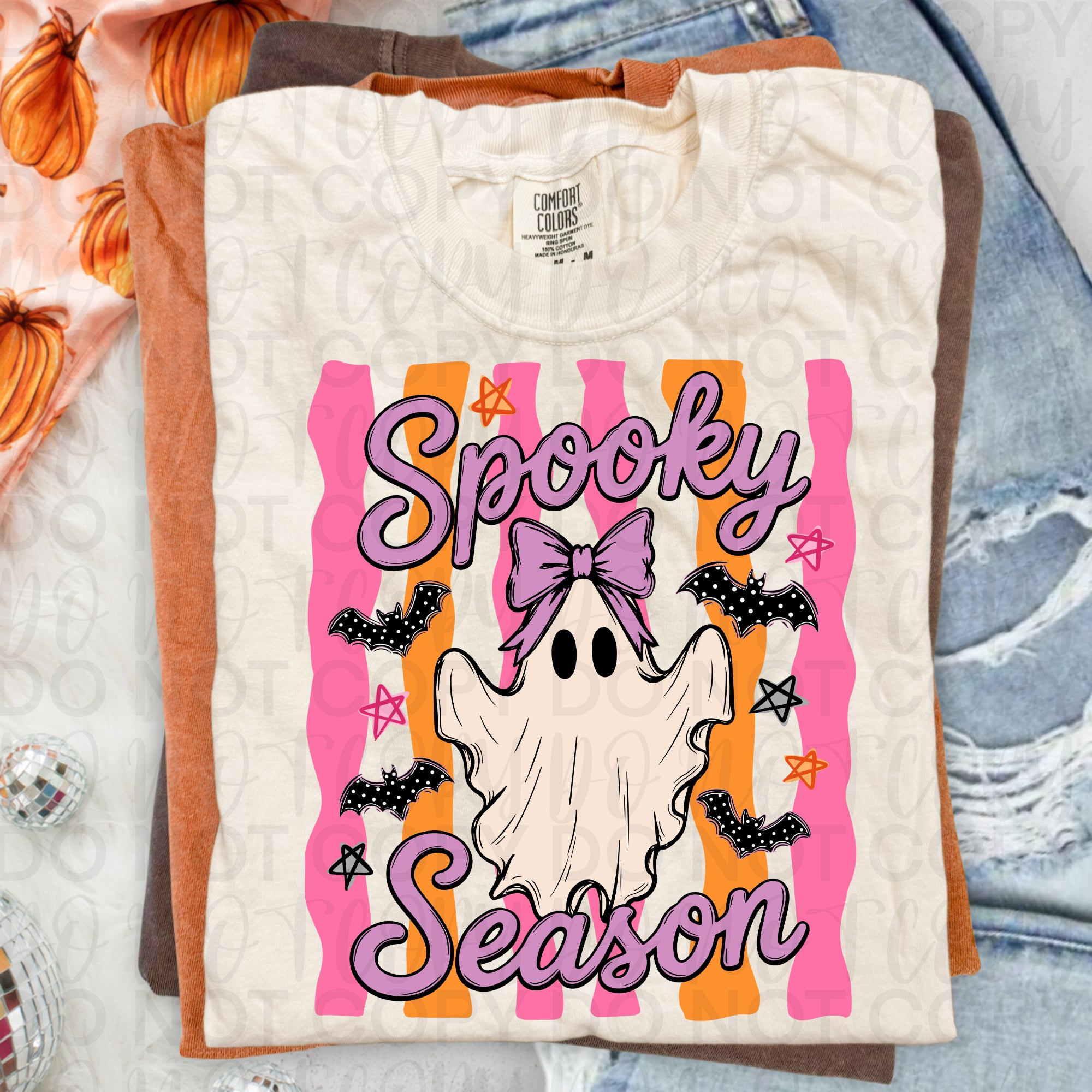 Preppy Spooky Season Ghost PNG