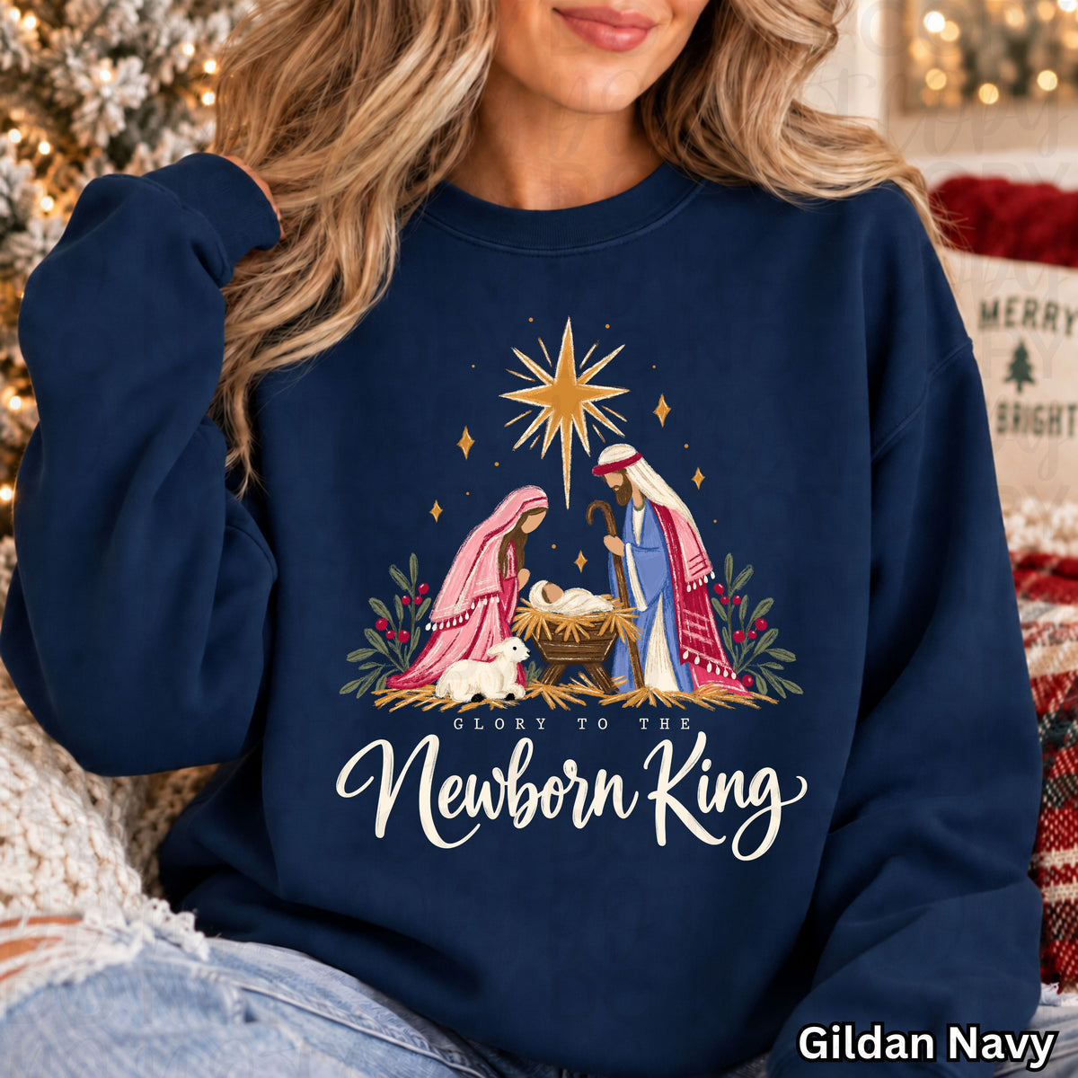 Glory to the Newborn King PNG
