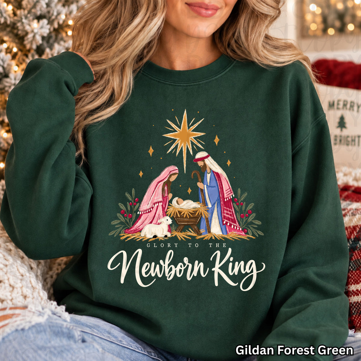 Glory to the Newborn King PNG