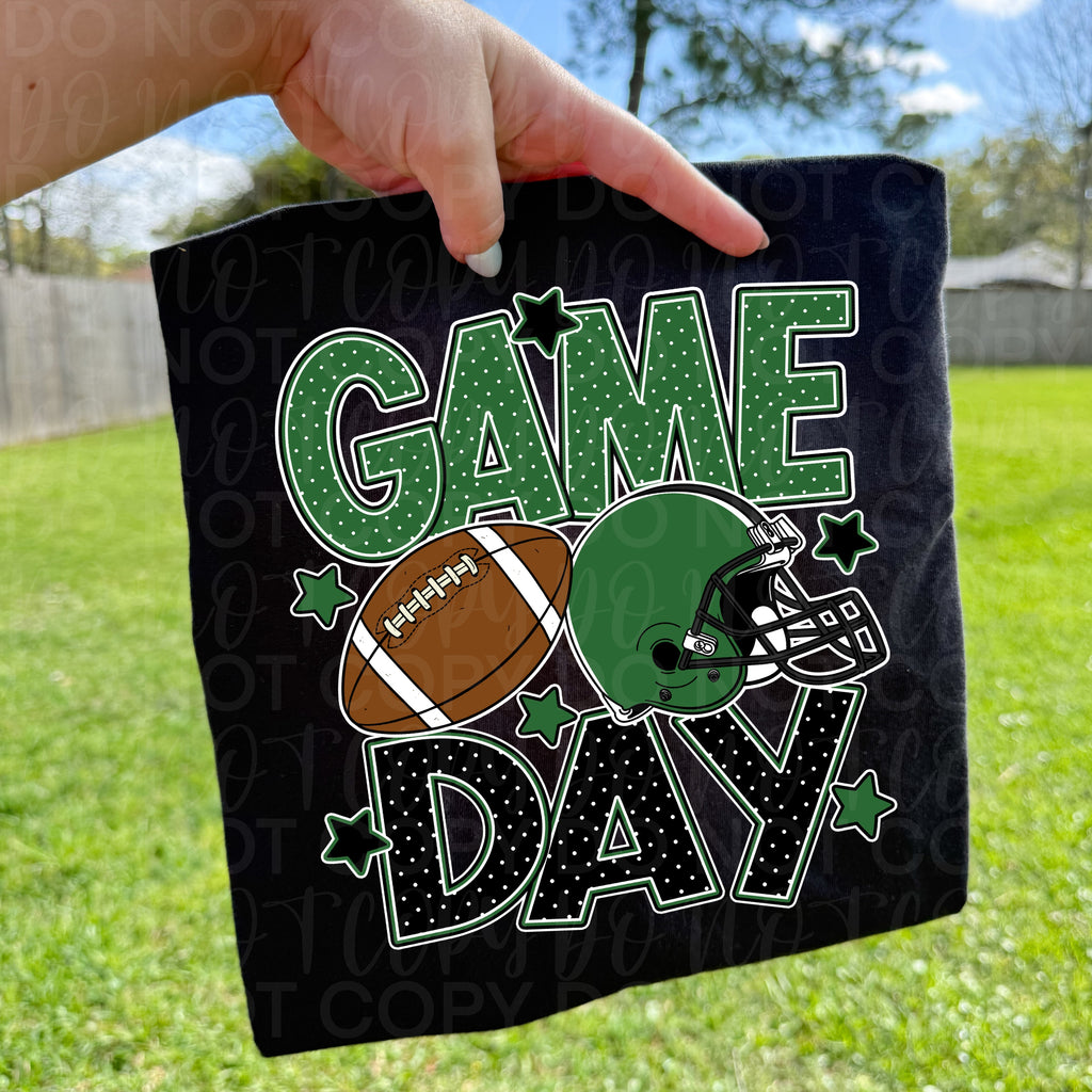 Green Black Game Day Football PNG