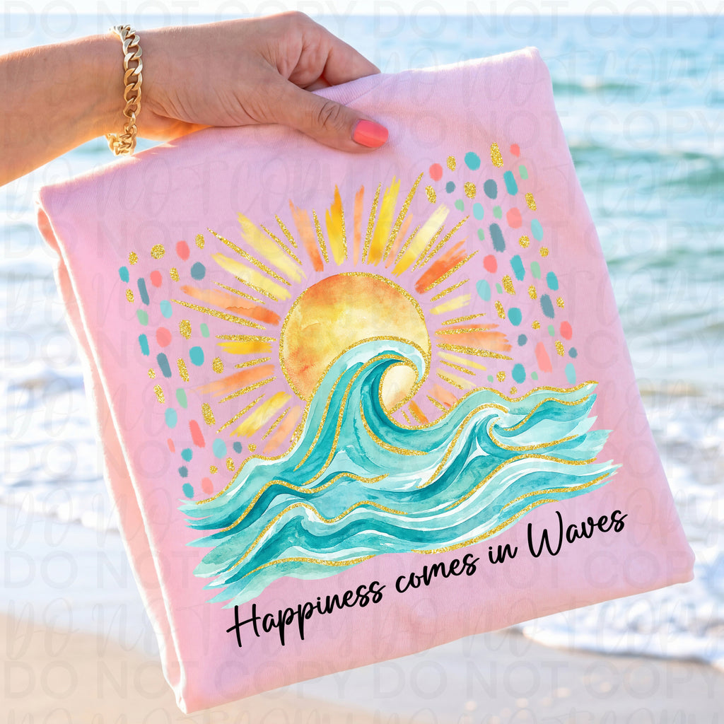 Happiness Comes in Wave Beach PNg