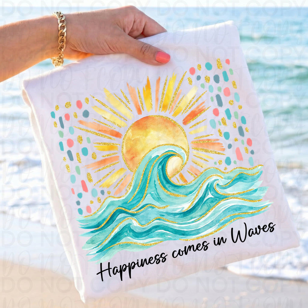 Happiness Comes in Wave Beach PNg