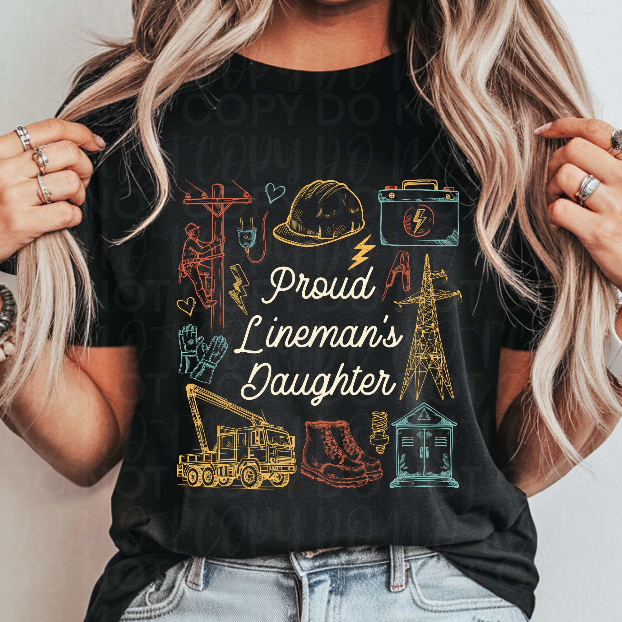 Proud Linemans Wife Girlfriend Mom Daughter PNG