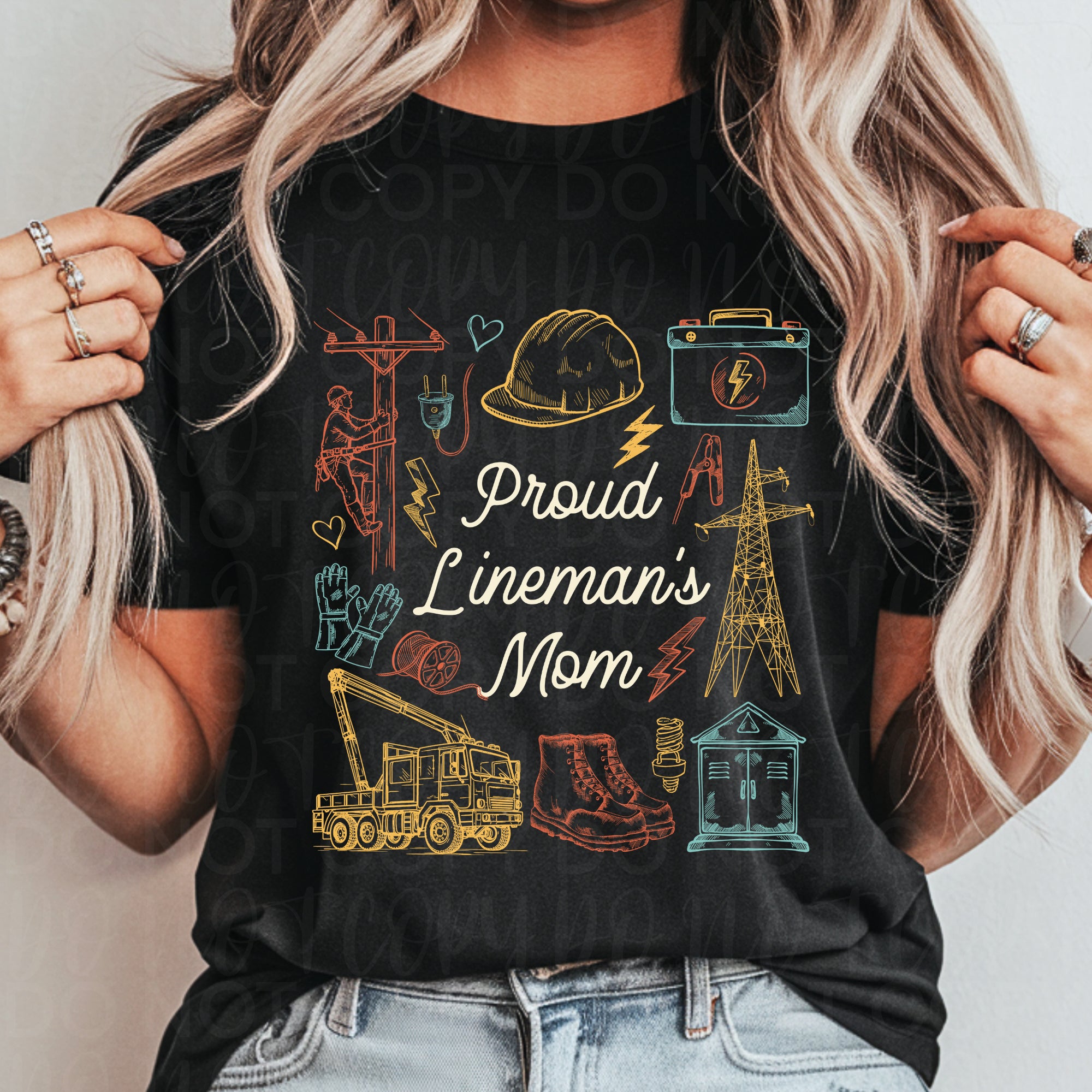 Proud Linemans Wife Girlfriend Mom Daughter PNG