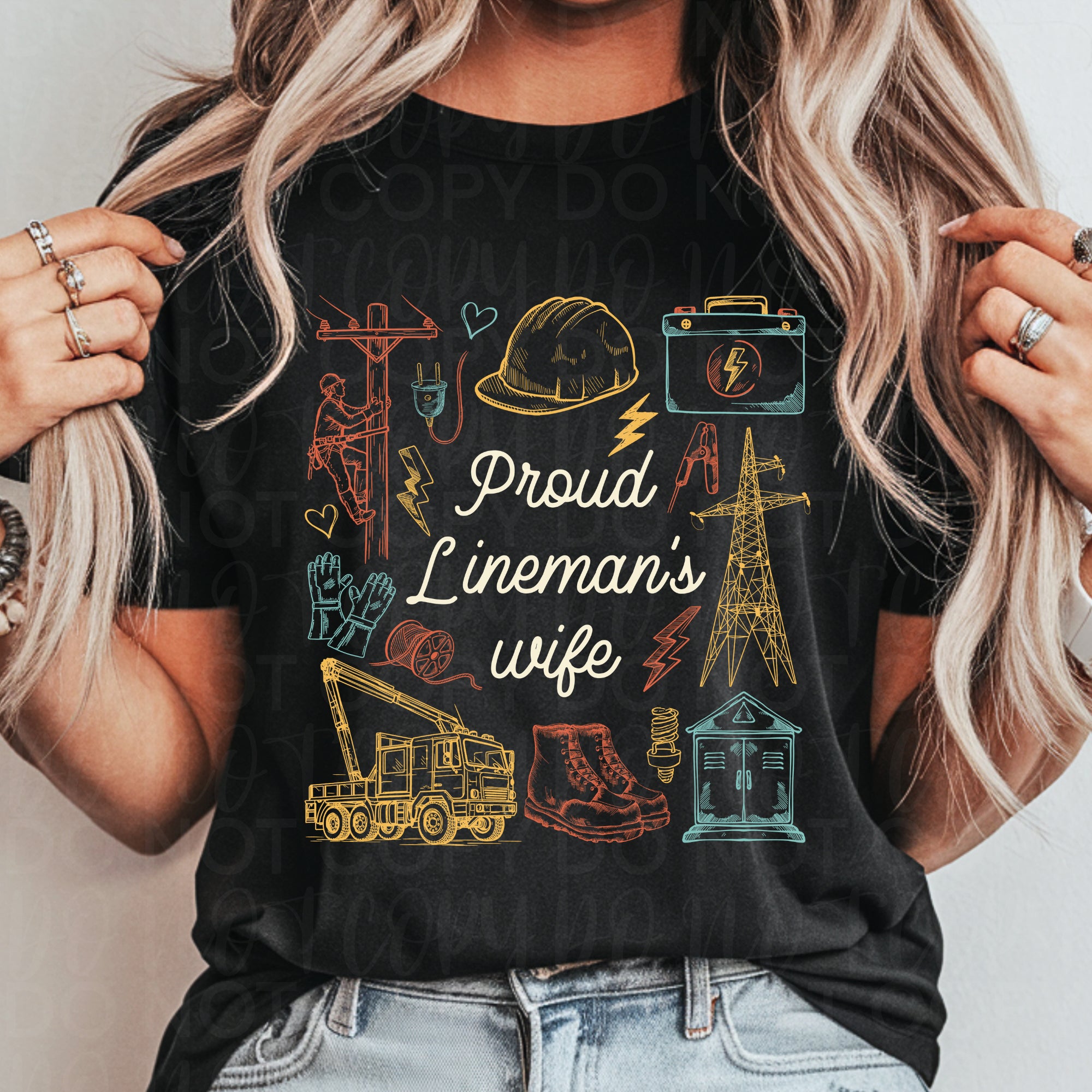 Proud Linemans Wife Girlfriend Mom Daughter PNG