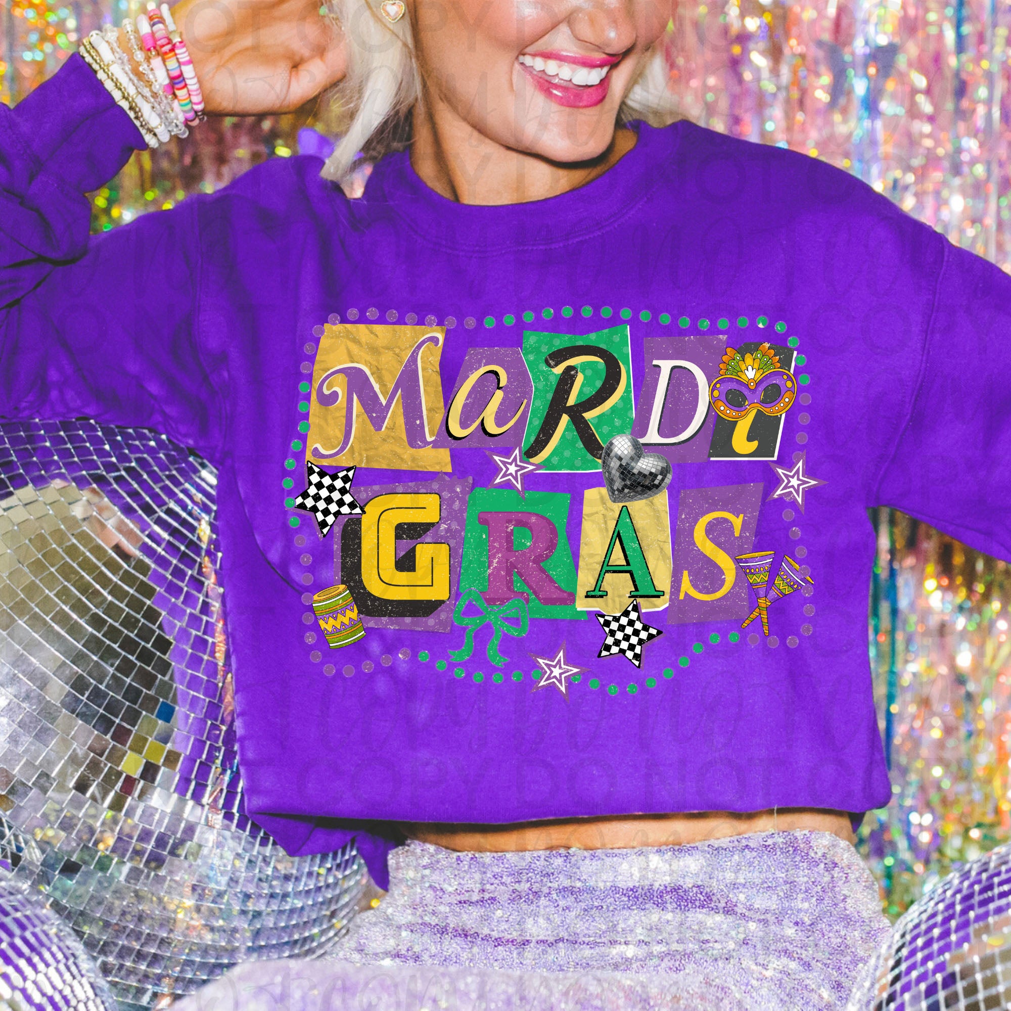 Retro Mardi Gras PNG