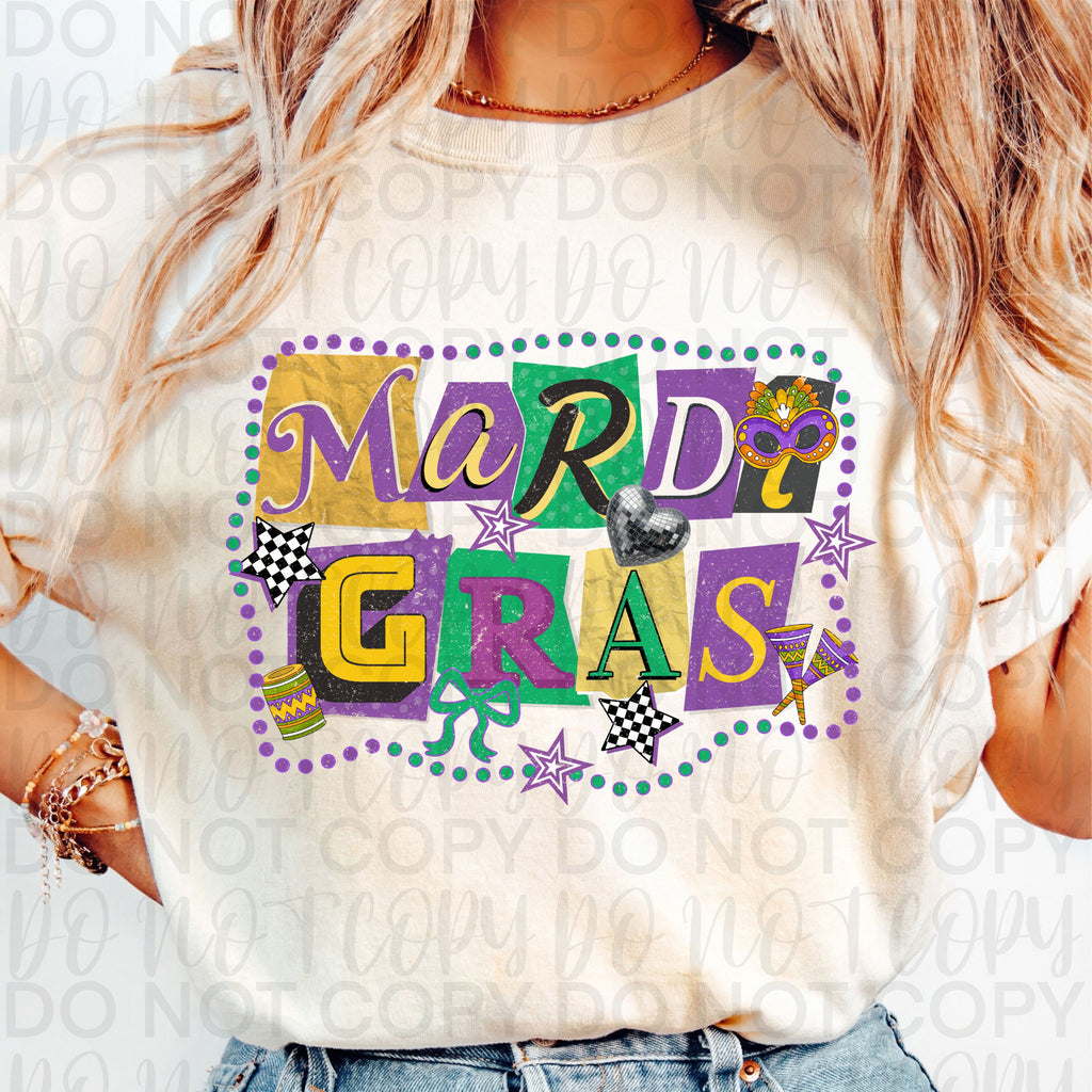 Retro Mardi Gras PNG