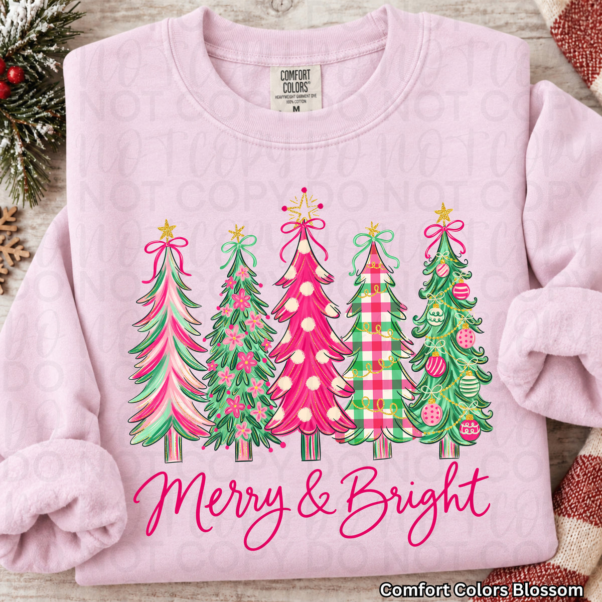 Preppy Christmas Trees PNG